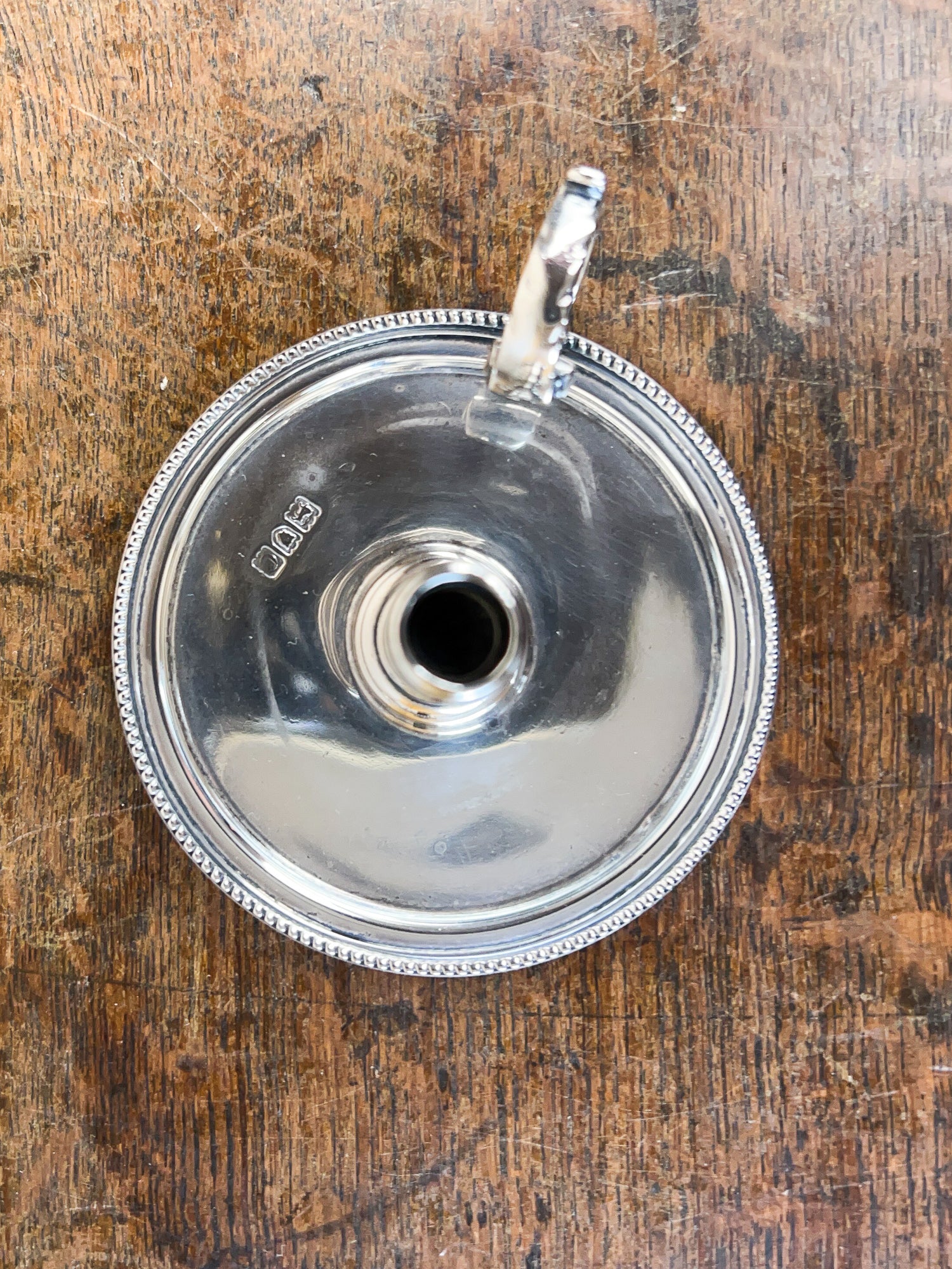 Rare 19th Century Victorian Sterling Silver Small Taperstick Chamberstick, London, England 1898