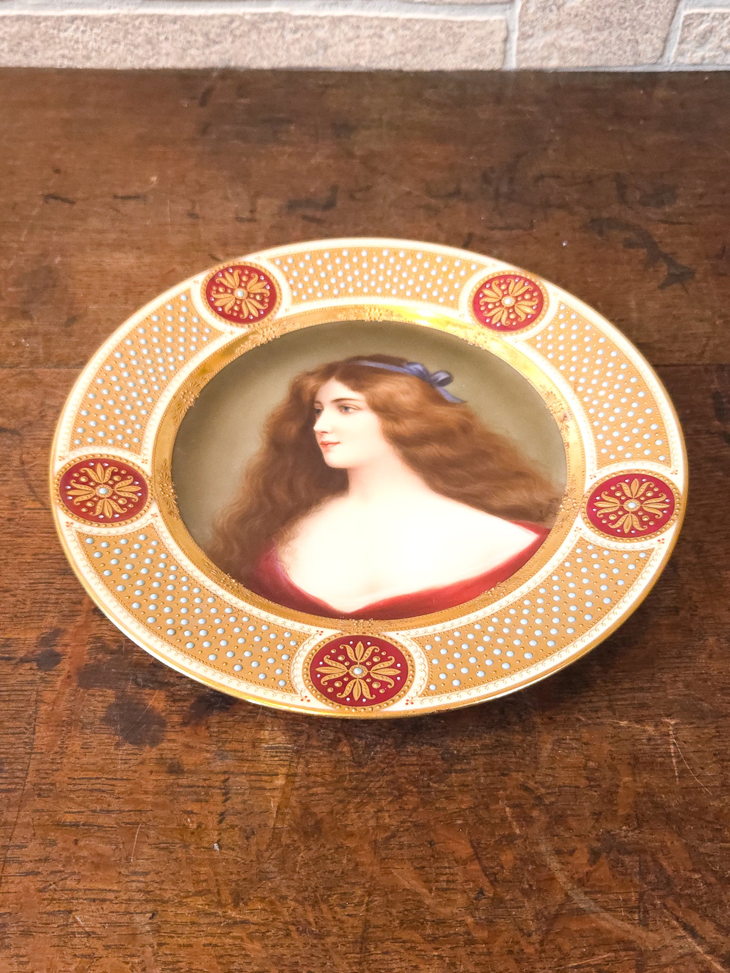 Royal Vienna Portrait Plate “Lassitude” by Hutschenreuther, c.1900