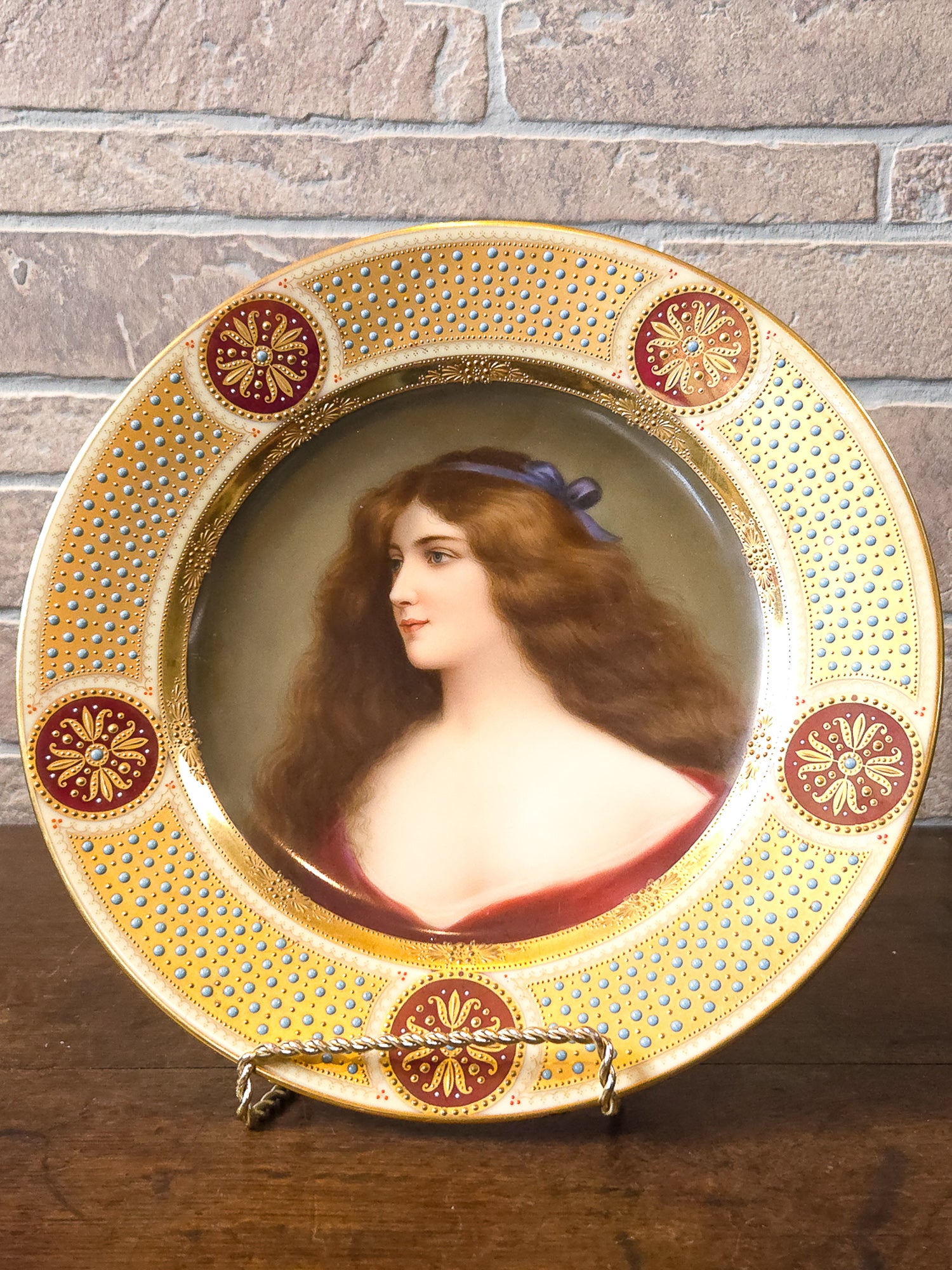 Royal Vienna Portrait Plate “Lassitude” by Hutschenreuther, c.1900