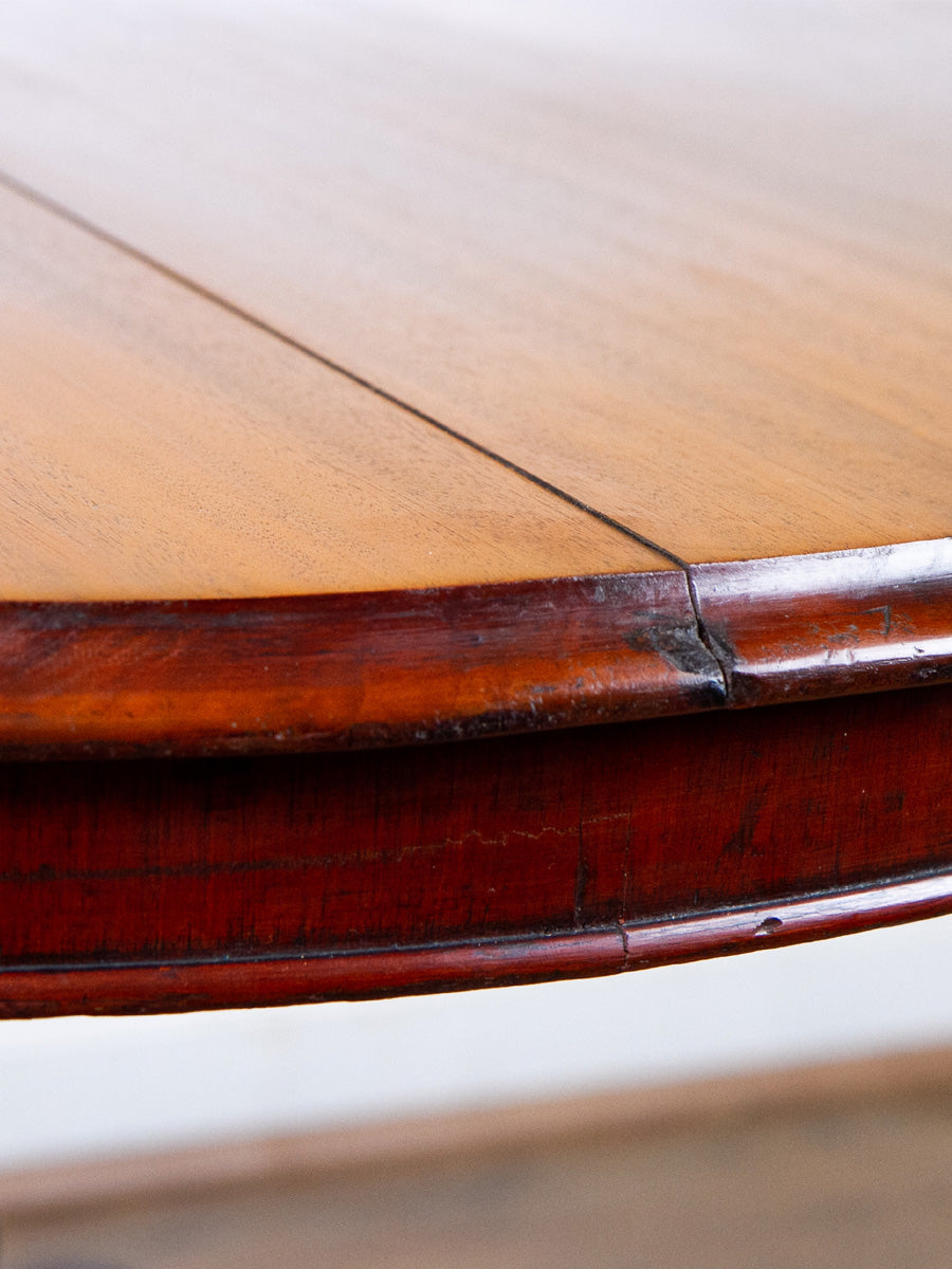 Early Victorian English Mahogany Oval Pedestal Table, Circa 1840