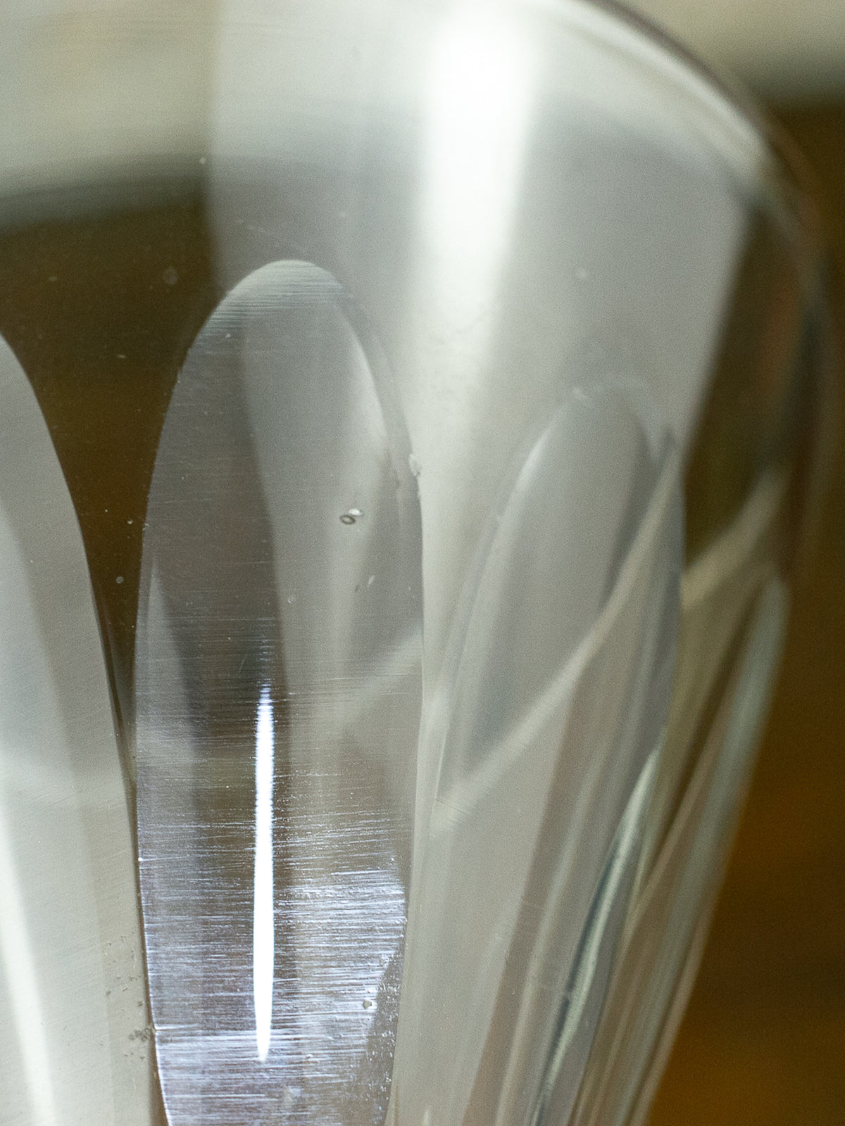 Antique Georgian Hand-Blown Cut Crystal Wine Glass, Early 19th Century