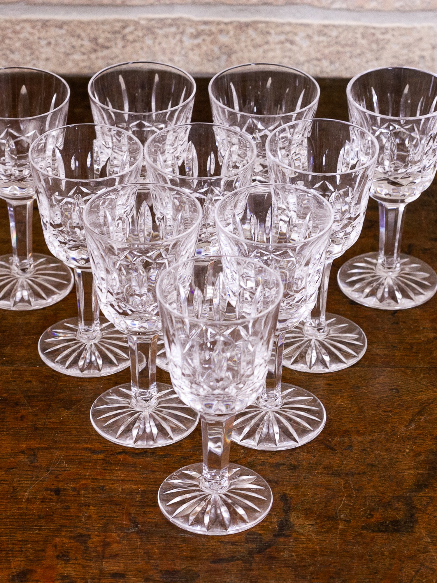 Set of 10 Atlantis Crystal Isabel Aperitif Glasses, Portugal