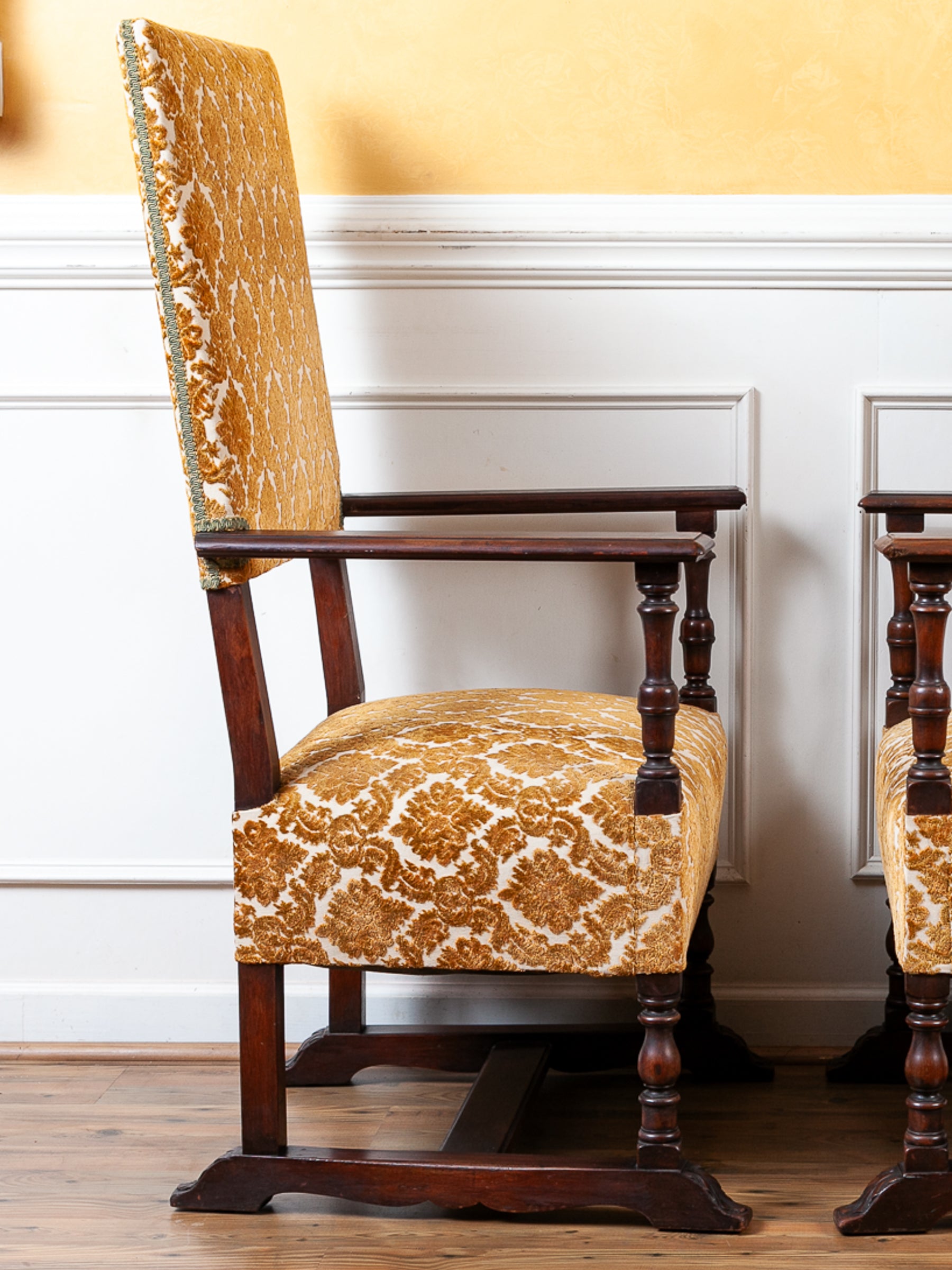 Pair of Oversized Late 19th Century Cherry Armchairs