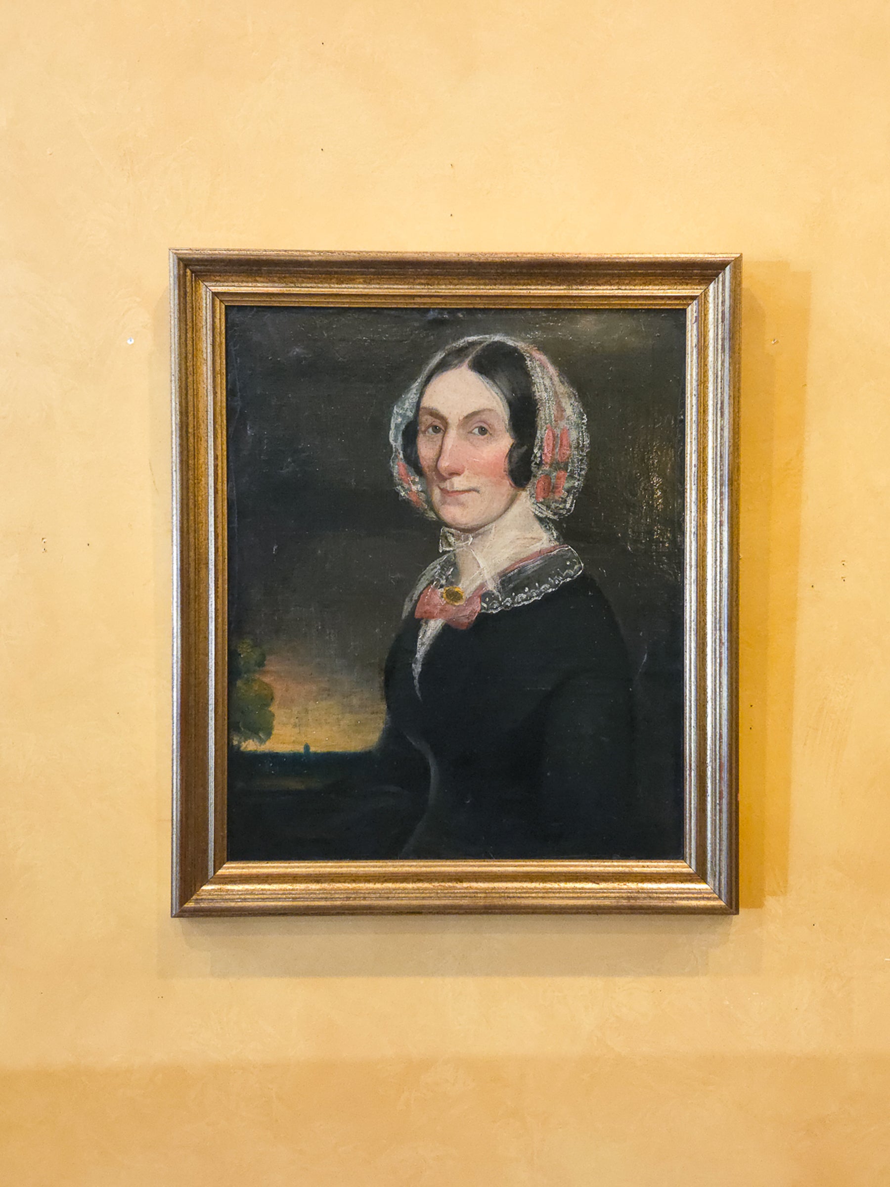 English Folk Art Portrait of a Lady, 18th/19th Century