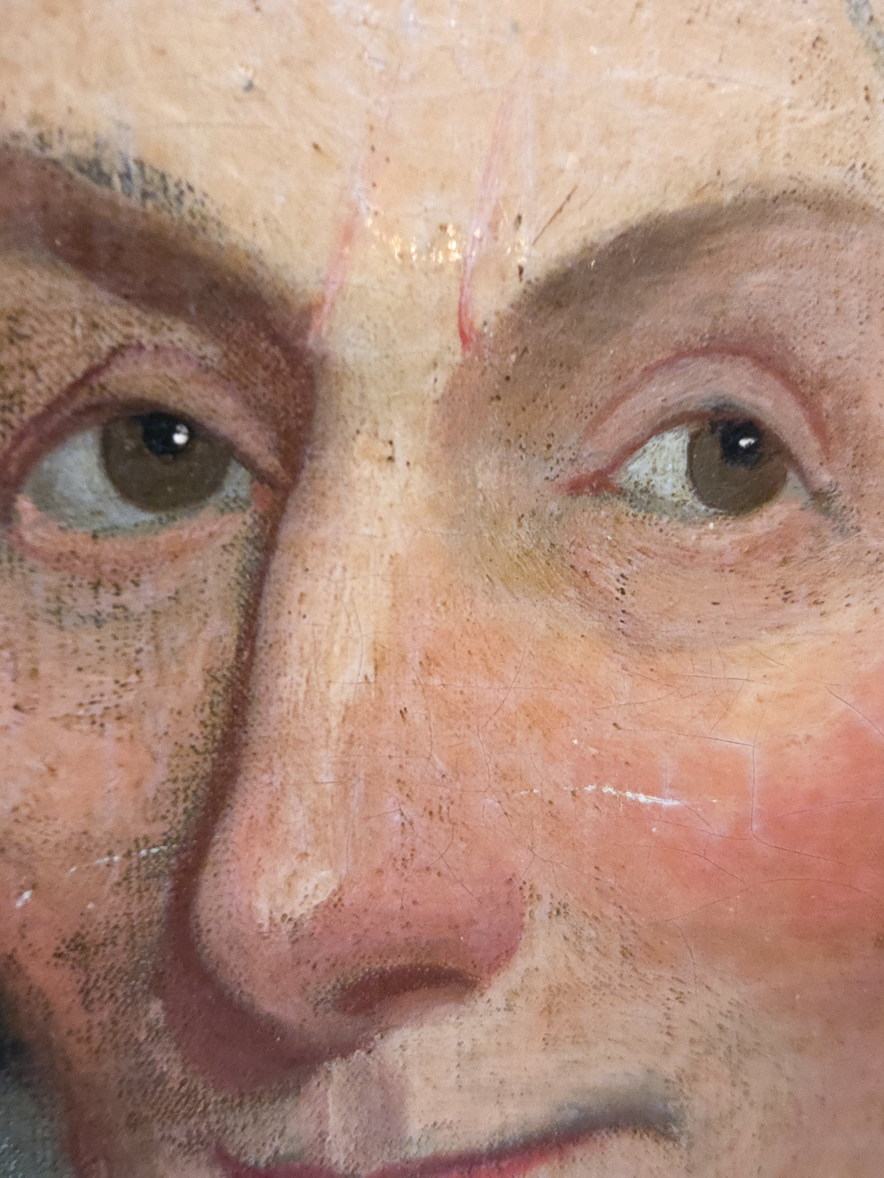 English Folk Art Portrait of a Lady, 18th/19th Century
