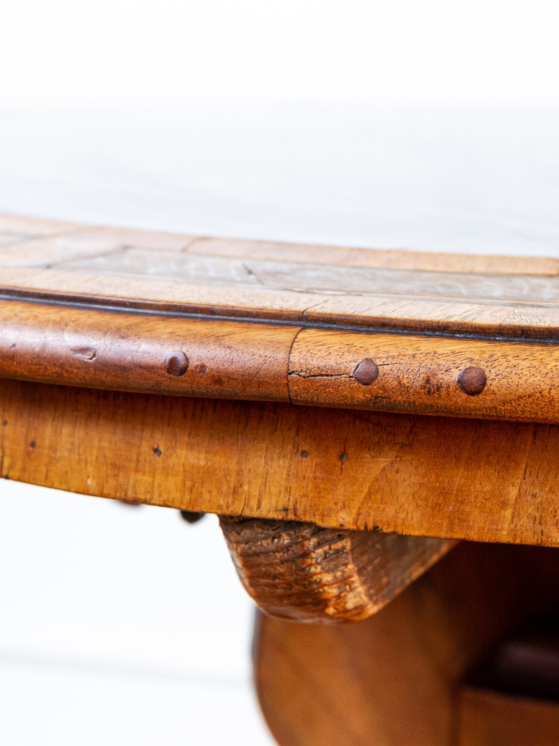 17th Century German Baroque Walnut Center Table with Marble Top