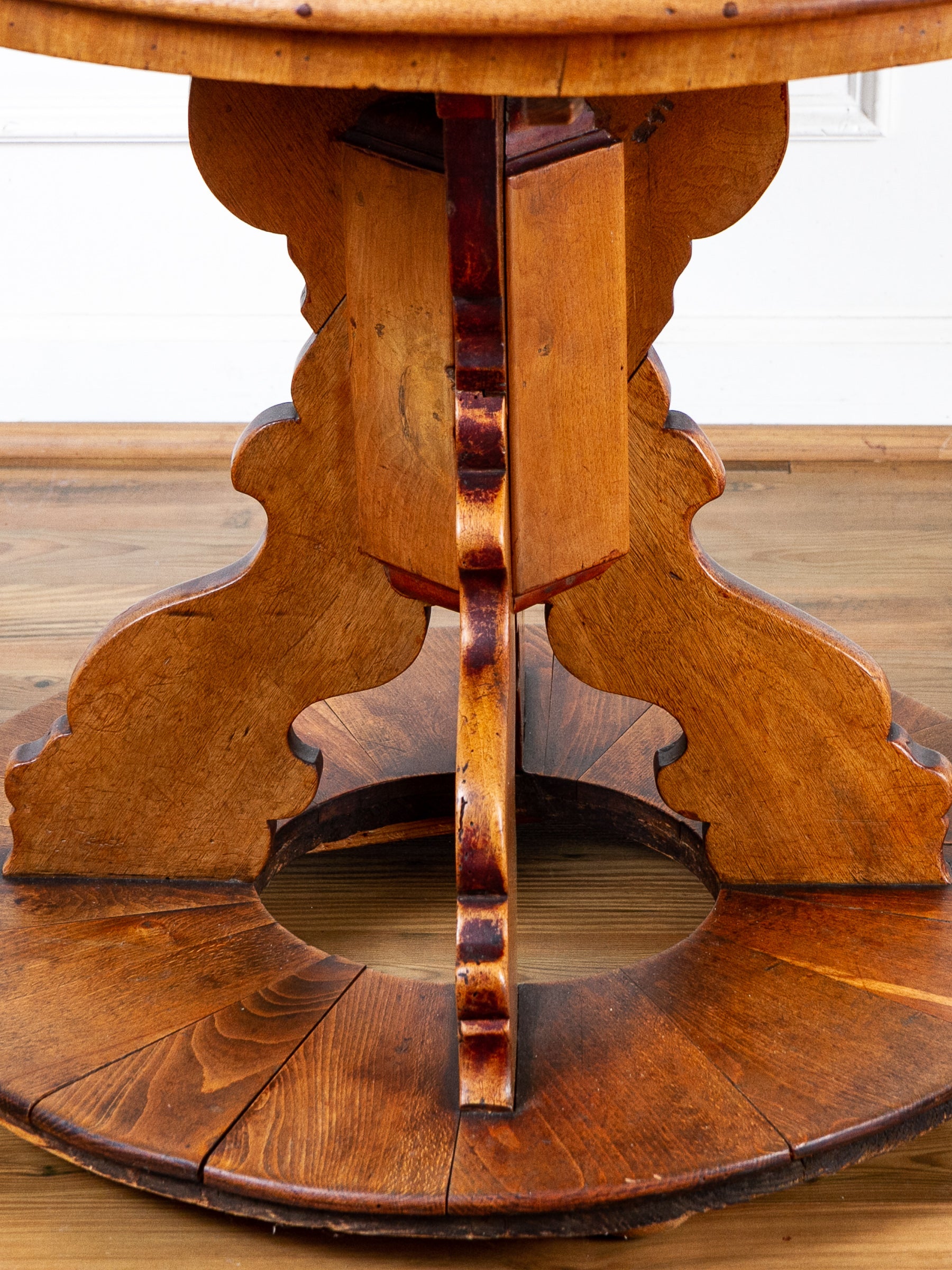 17th Century German Baroque Walnut Center Table with Marble Top
