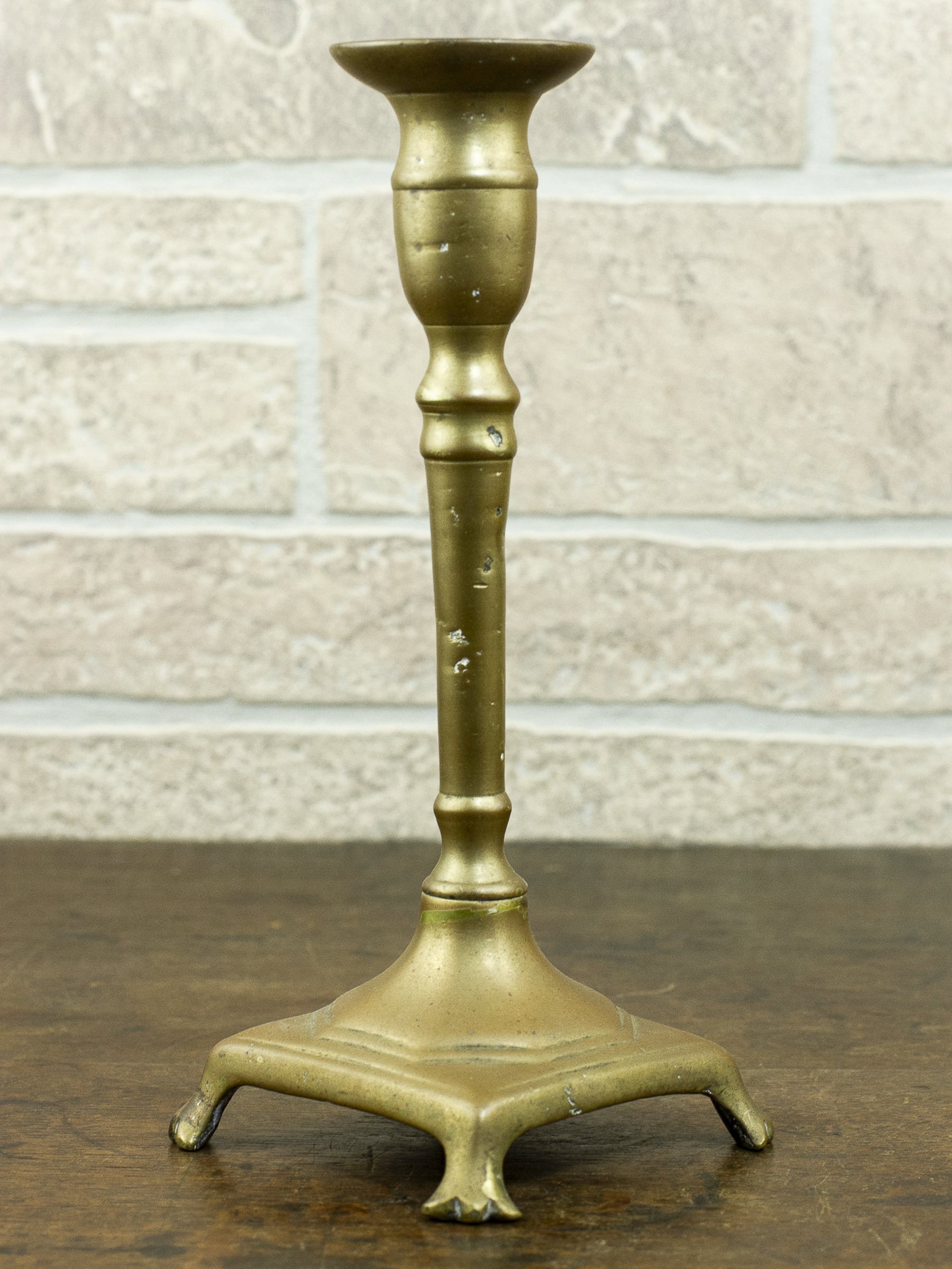 Antique 18th Century Spanish Brass Candlestick