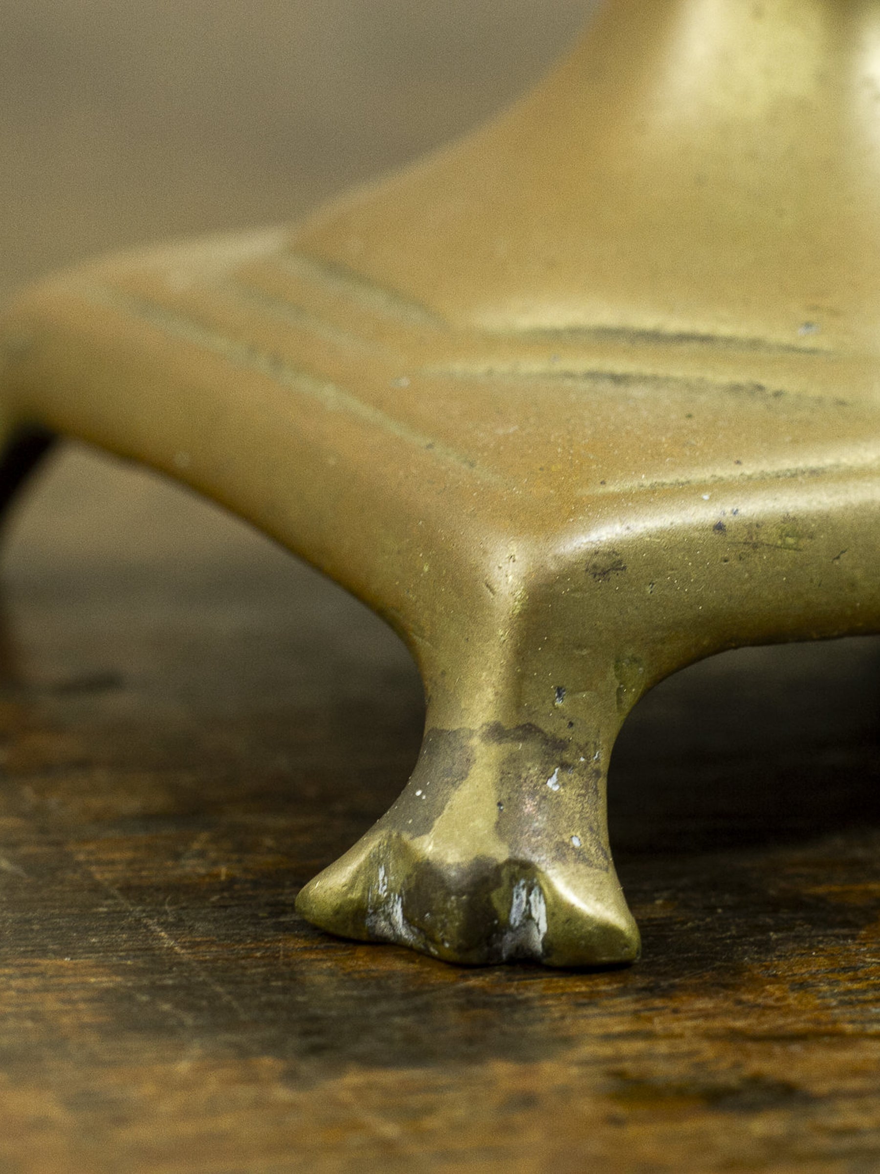 Antique 18th Century Spanish Brass Candlestick