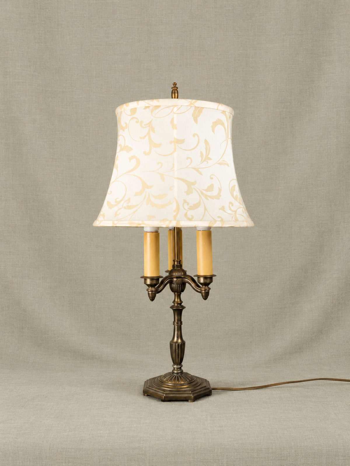 Vintage Rembrandt Bouillotte-Style Three-Light Table Lamp