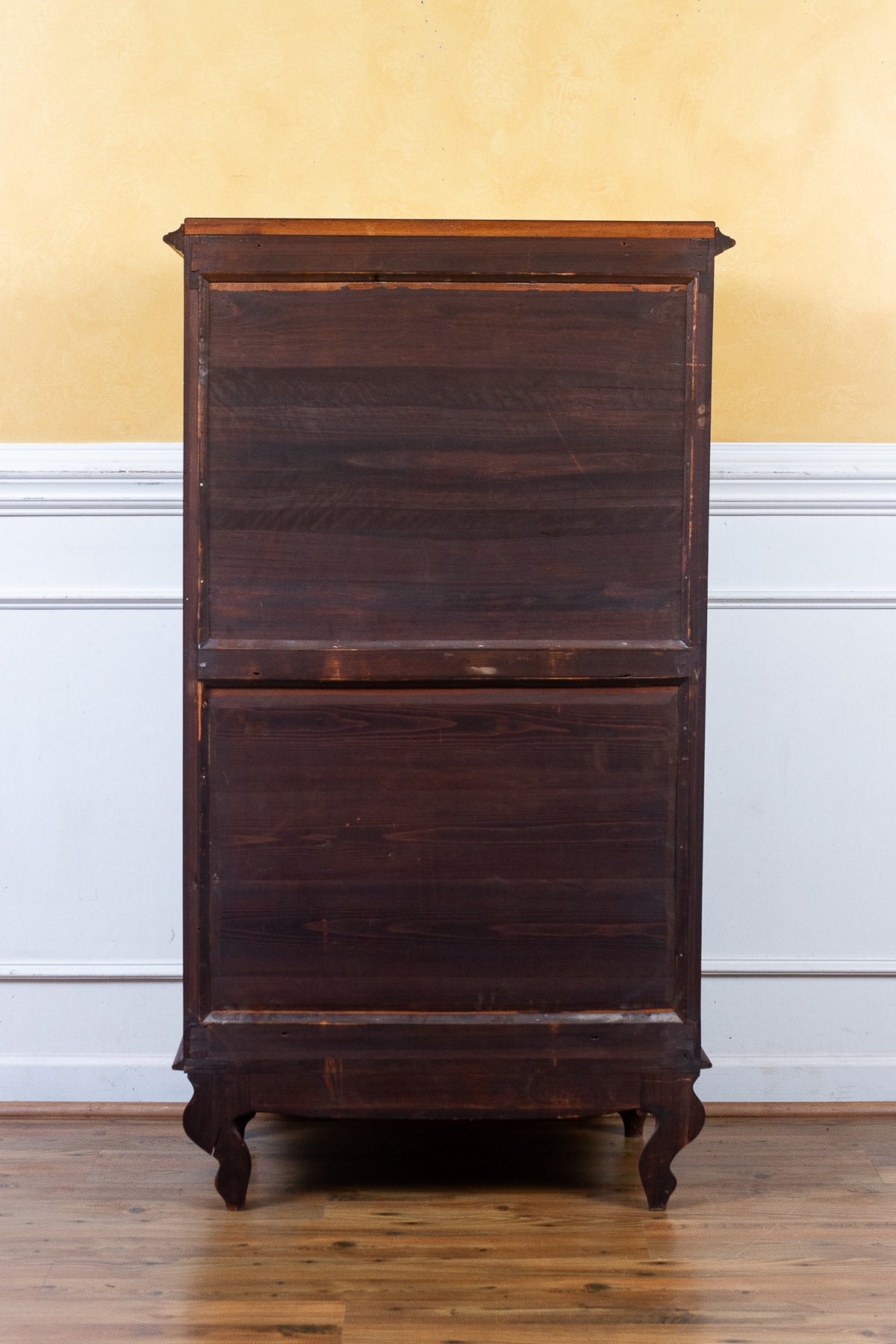 19th Century French Rococo Carved Walnut Secretary Chest with Cherub