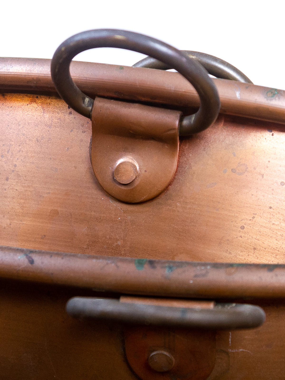 Set of Three Antique Copper Nesting Mixing Bowls