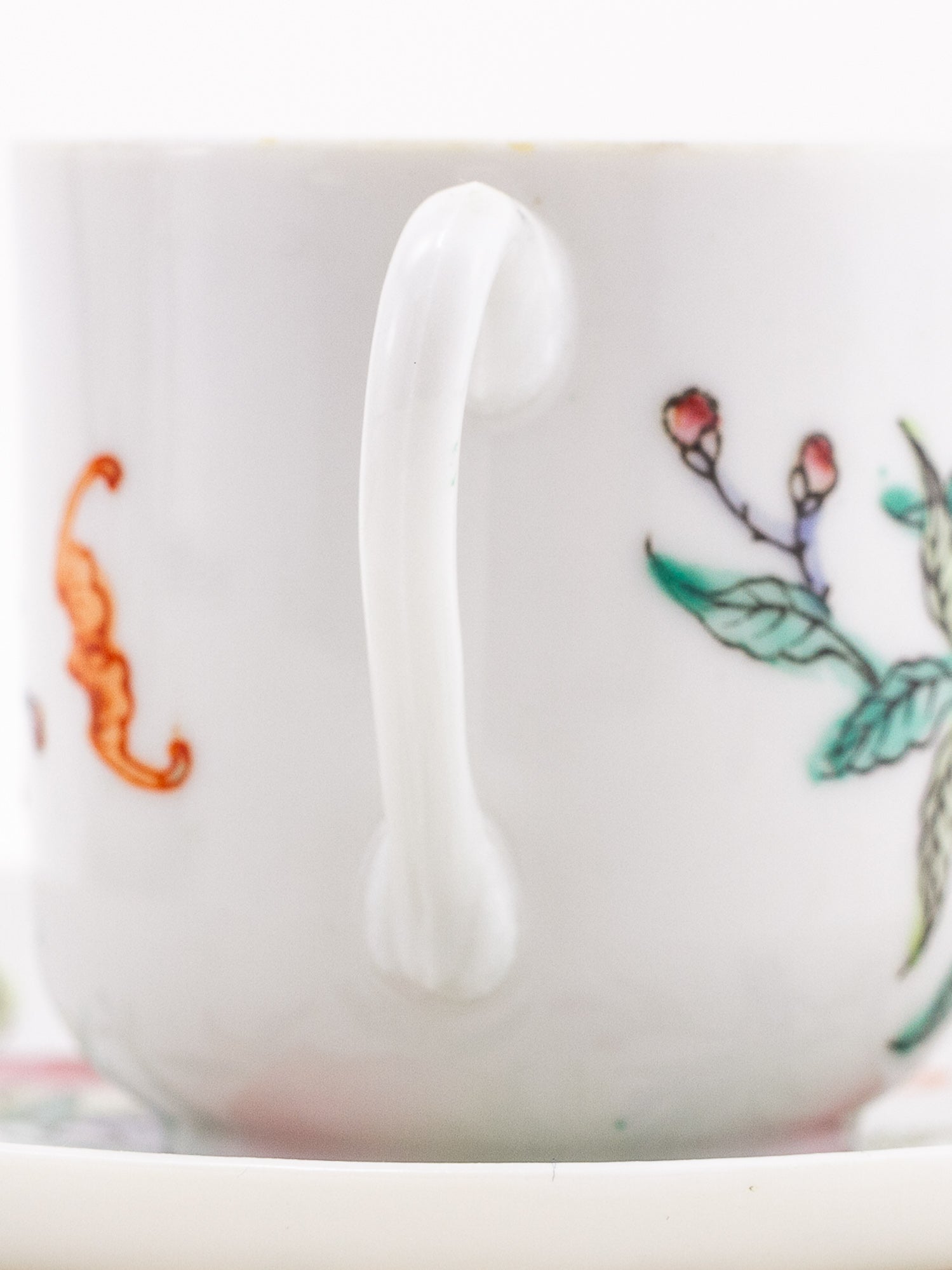Pair of Garfinkel's Hand-Painted Porcelain Demitasse Cups & Saucers