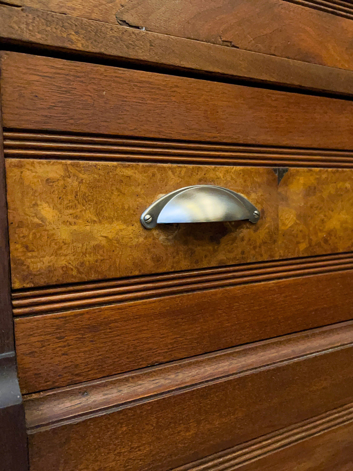 Late 19th Century Eastlake Walnut Marble Top Dresser with Mirror