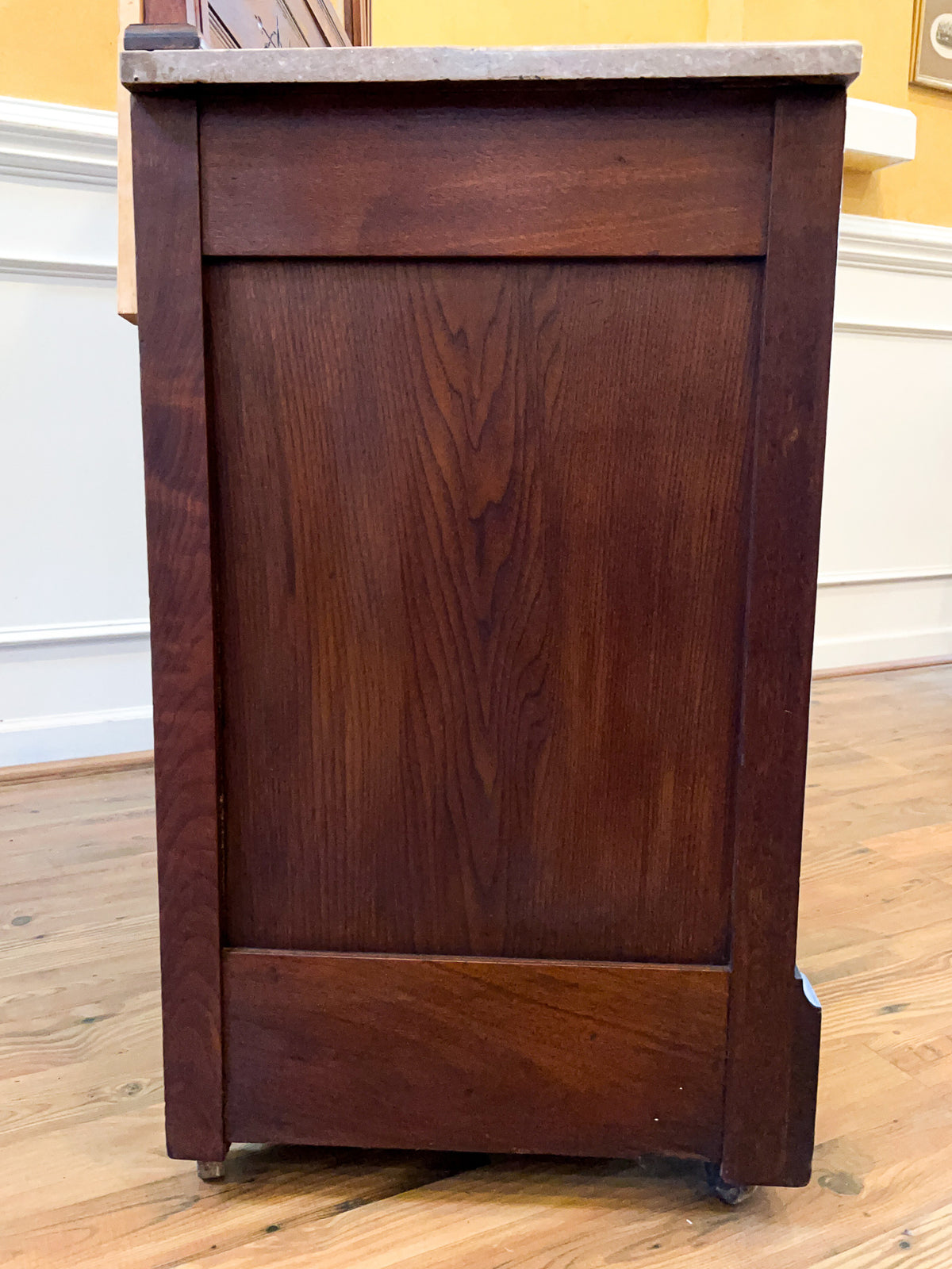 Late 19th Century Eastlake Walnut Marble Top Dresser with Mirror