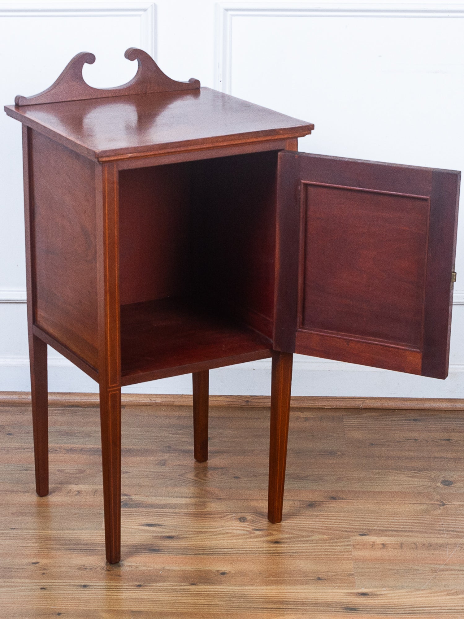 Edwardian Inlaid Mahogany Nightstand or Bedside Cabinet