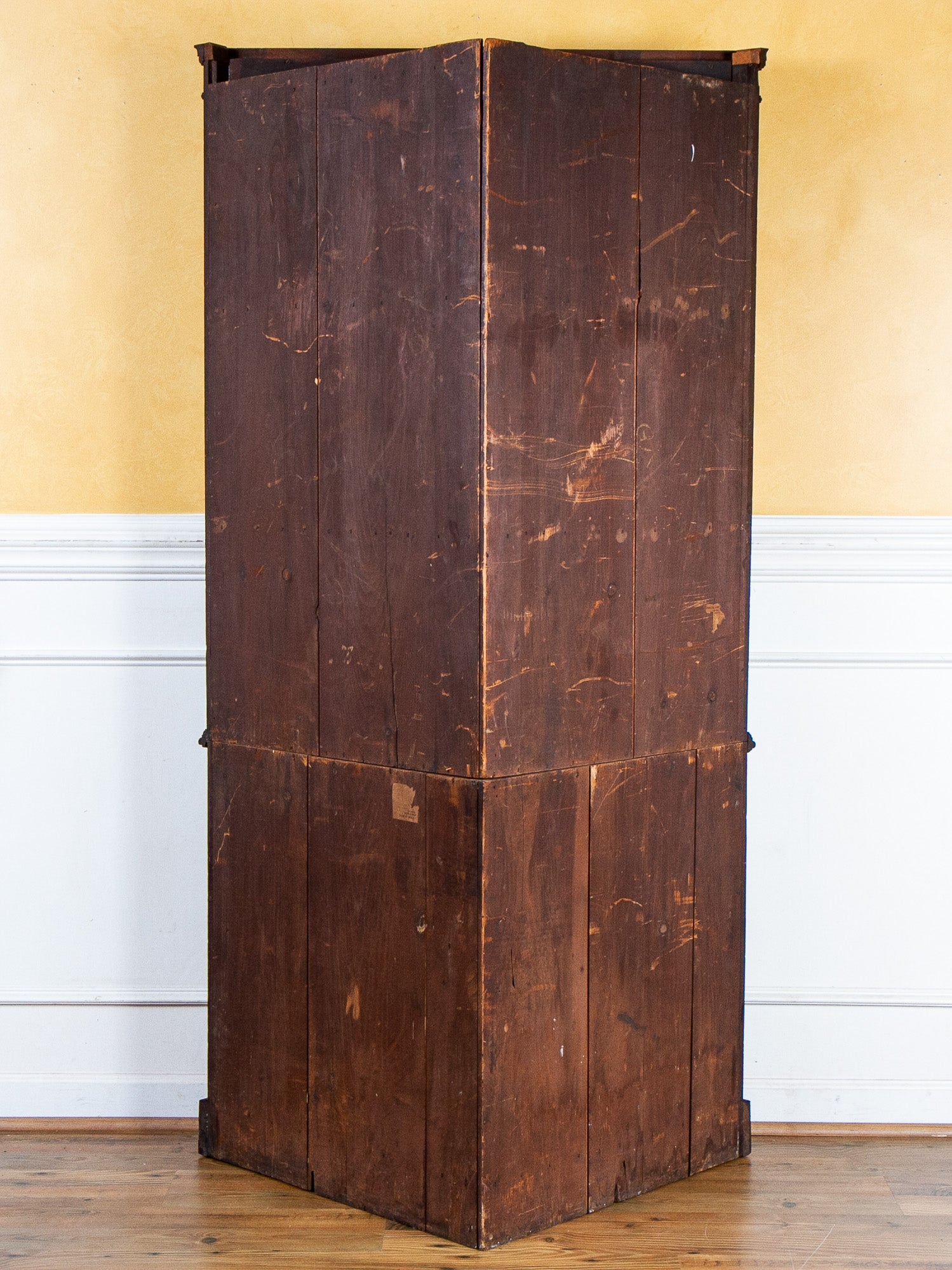 19th Century Chinese Chippendale Mahogany Corner China Cabinet