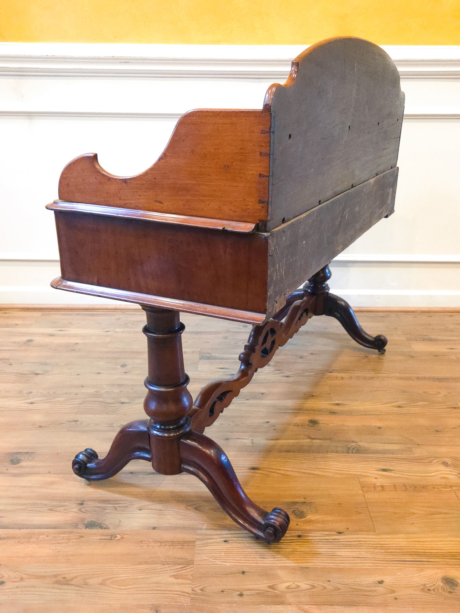 Antique Mahogany Writing Desk Console by Walter Carter for Harrod's England.