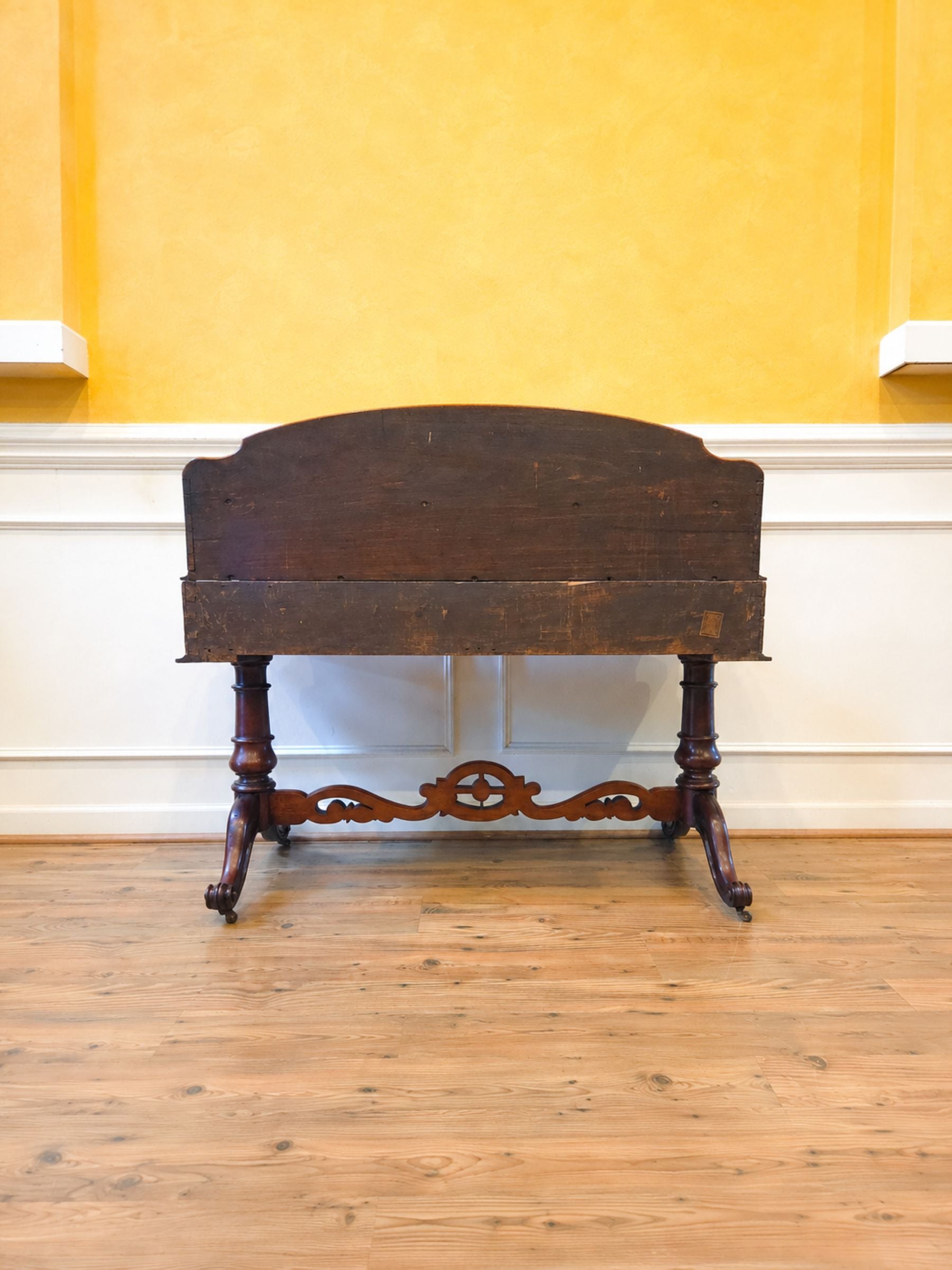 Antique Mahogany Writing Desk Console by Walter Carter for Harrod's England.