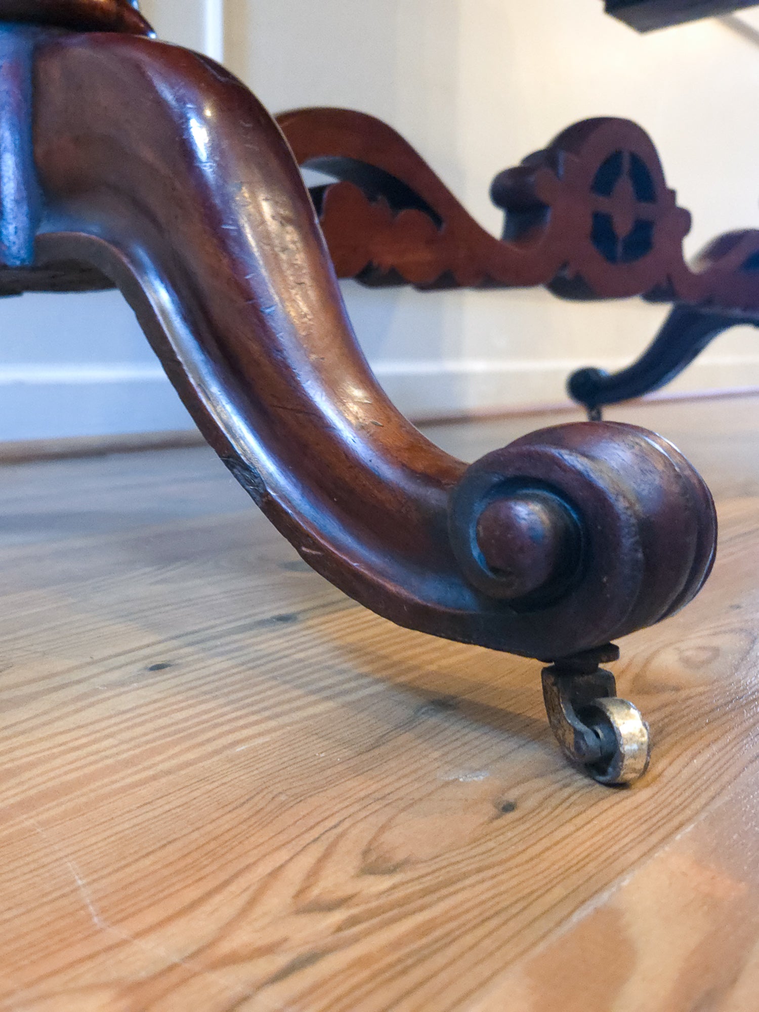 Antique Mahogany Writing Desk Console by Walter Carter for Harrod's England.