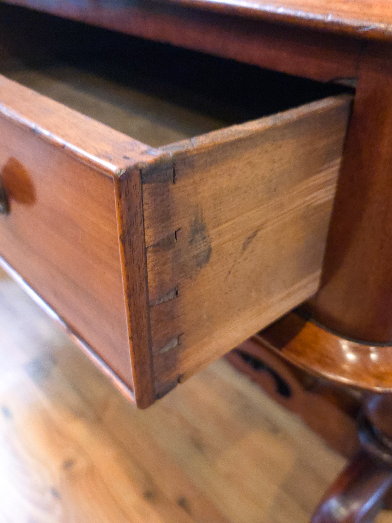 Antique Mahogany Writing Desk Console by Walter Carter for Harrod's England.
