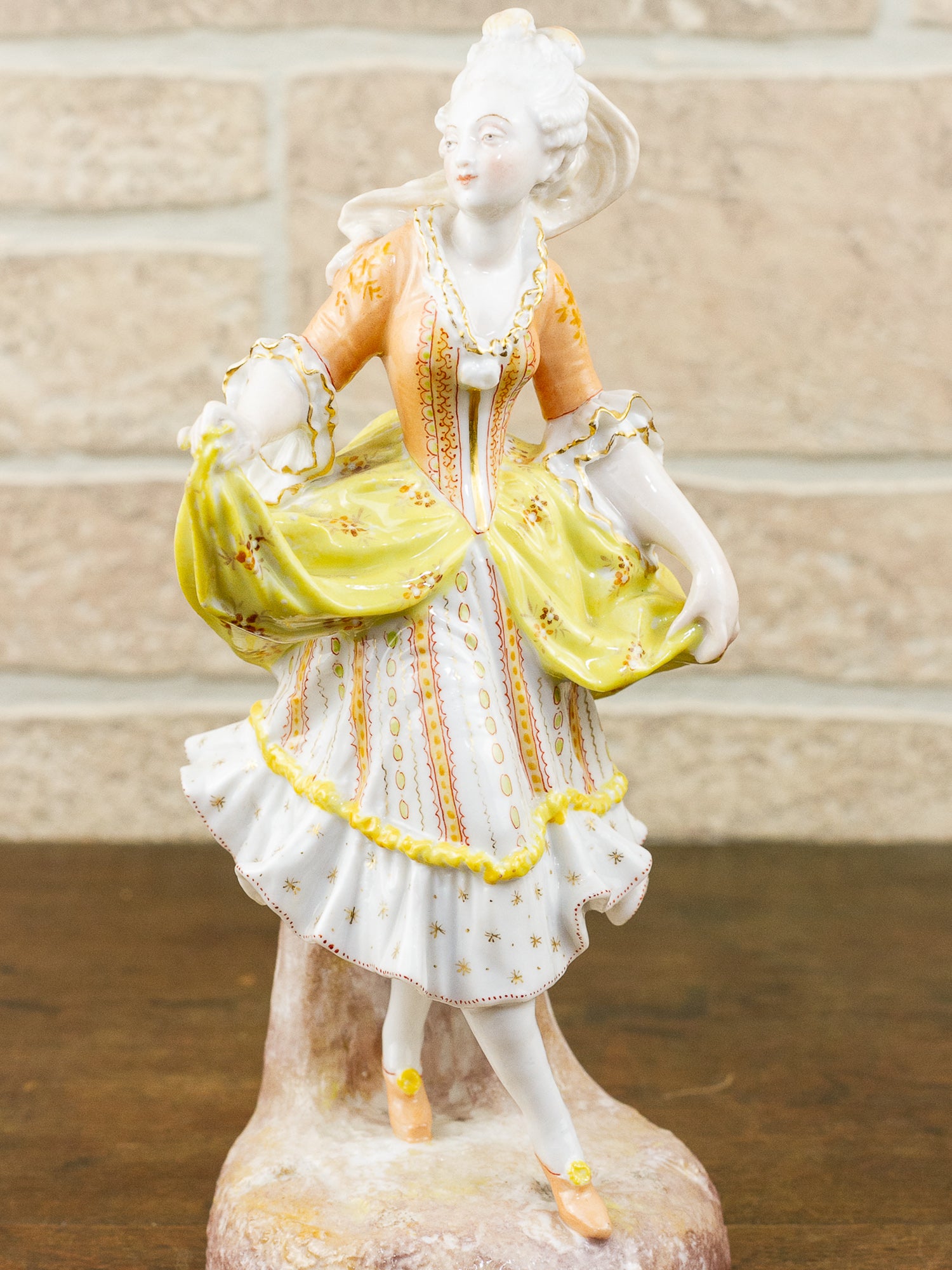 Antique Pair of 19th Century Hand Painted Continental Porcelain Figurines