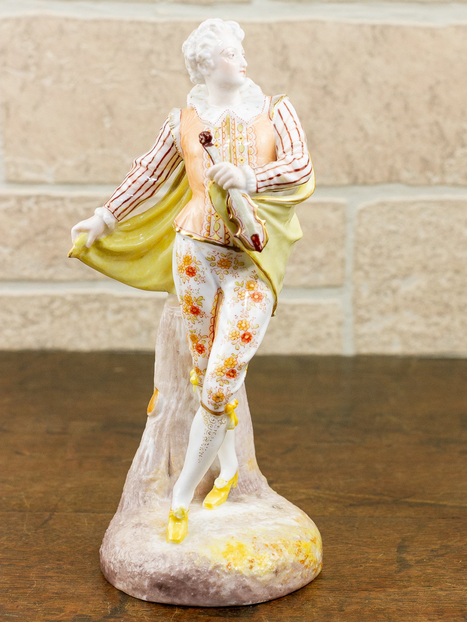 Antique Pair of 19th Century Hand Painted Continental Porcelain Figurines