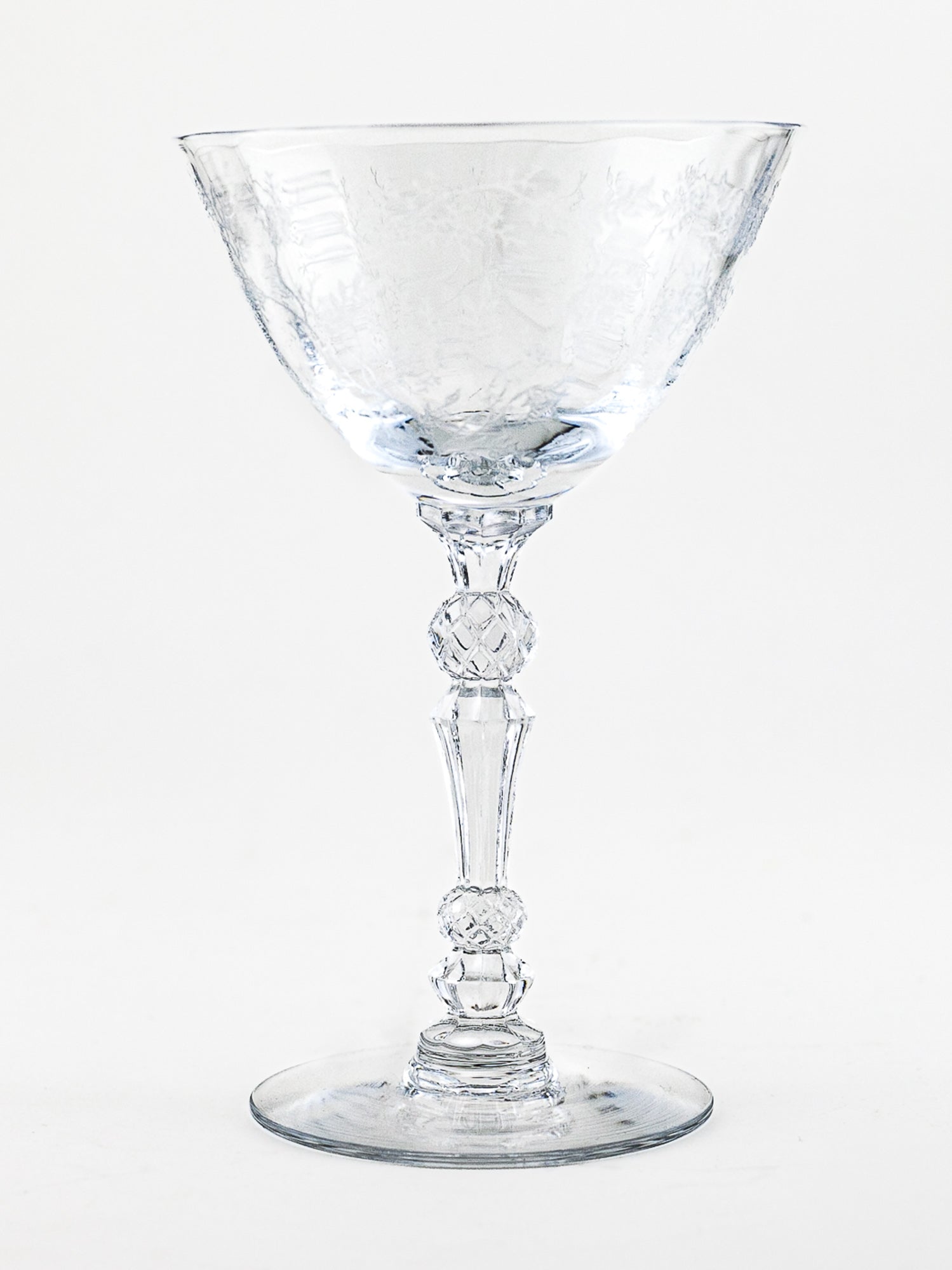 Fostoria Chintz Champagne / Cocktail Glass