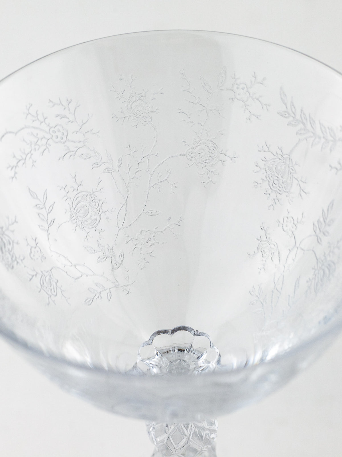 Fostoria Chintz Champagne / Cocktail Glass