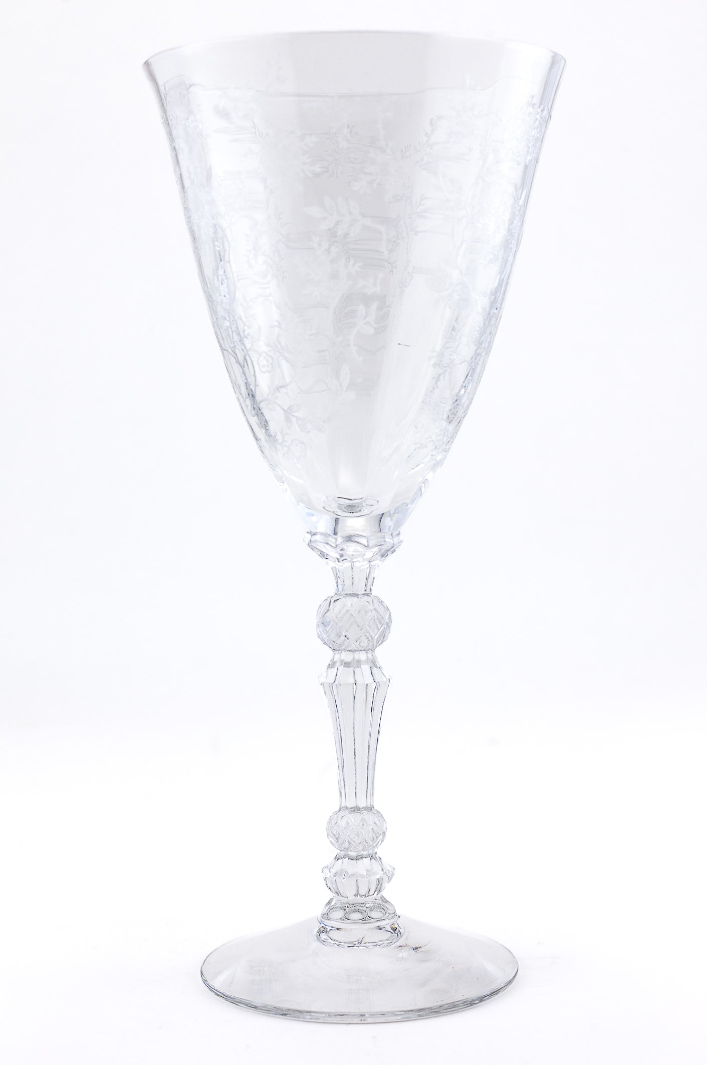 Fostoria "Chintz" Crystal Water Goblet