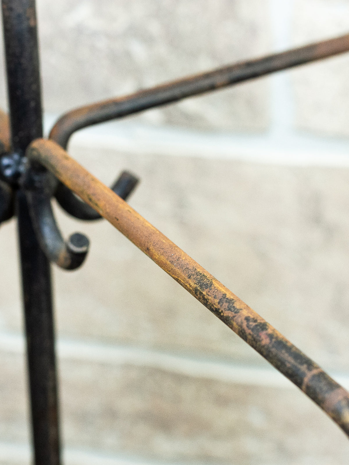 Antique 19th Century French Forged Iron Game / Meat Hanging Hook Rack. 2 Available