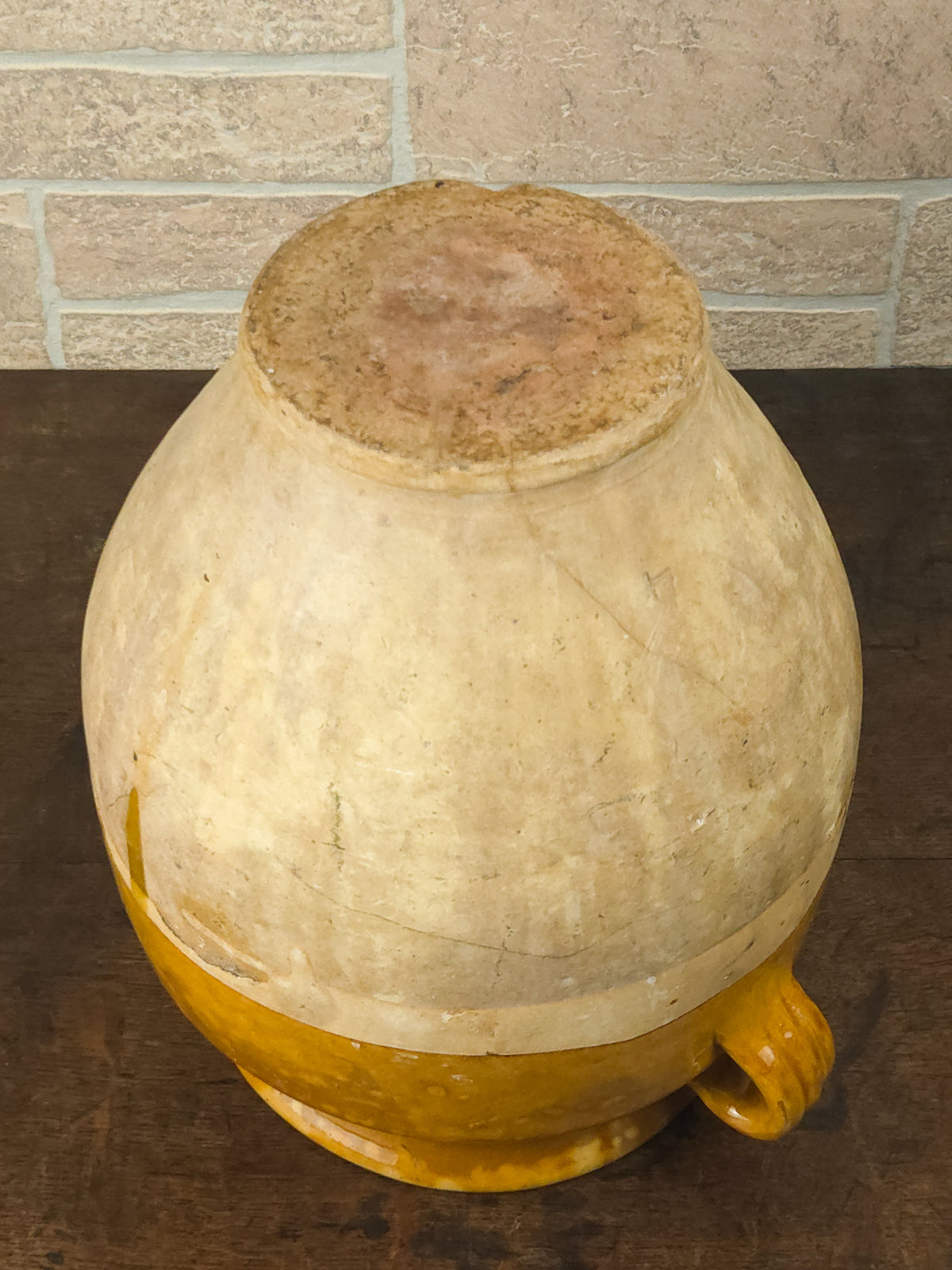 19th Century French Terracotta Confit Pot with Honey Glaze