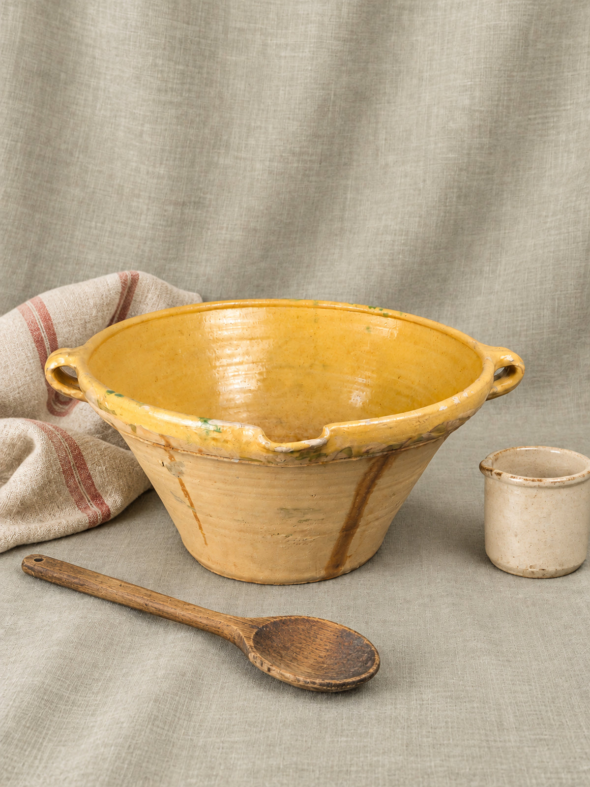 19th Century French Terracotta Tian Bowl with Honey Glaze