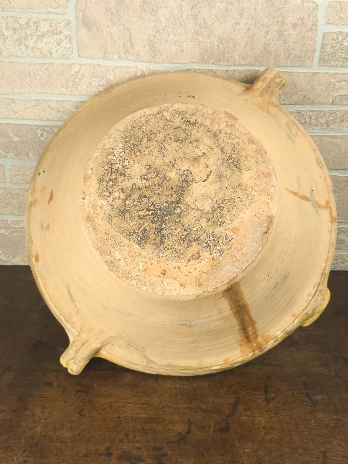 19th Century French Terracotta Tian Bowl with Honey Glaze
