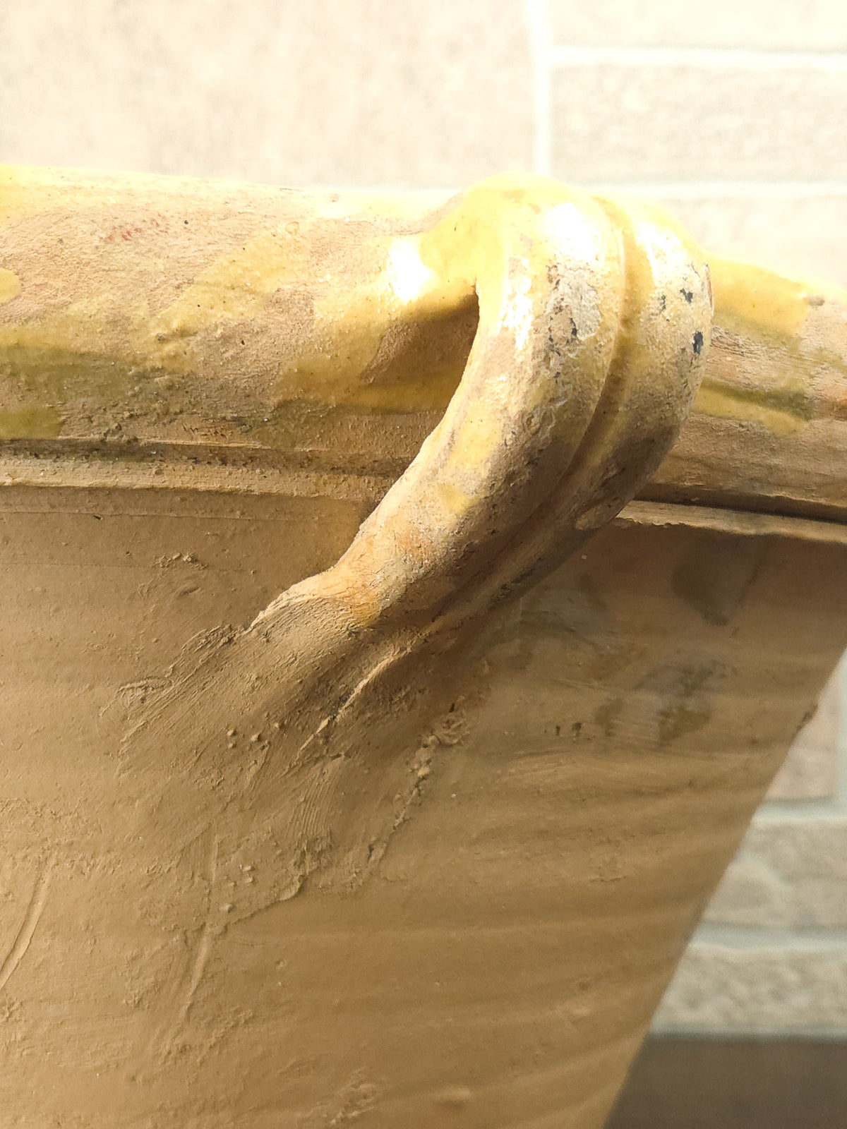 19th Century French Terracotta Tian Bowl with Honey Glaze