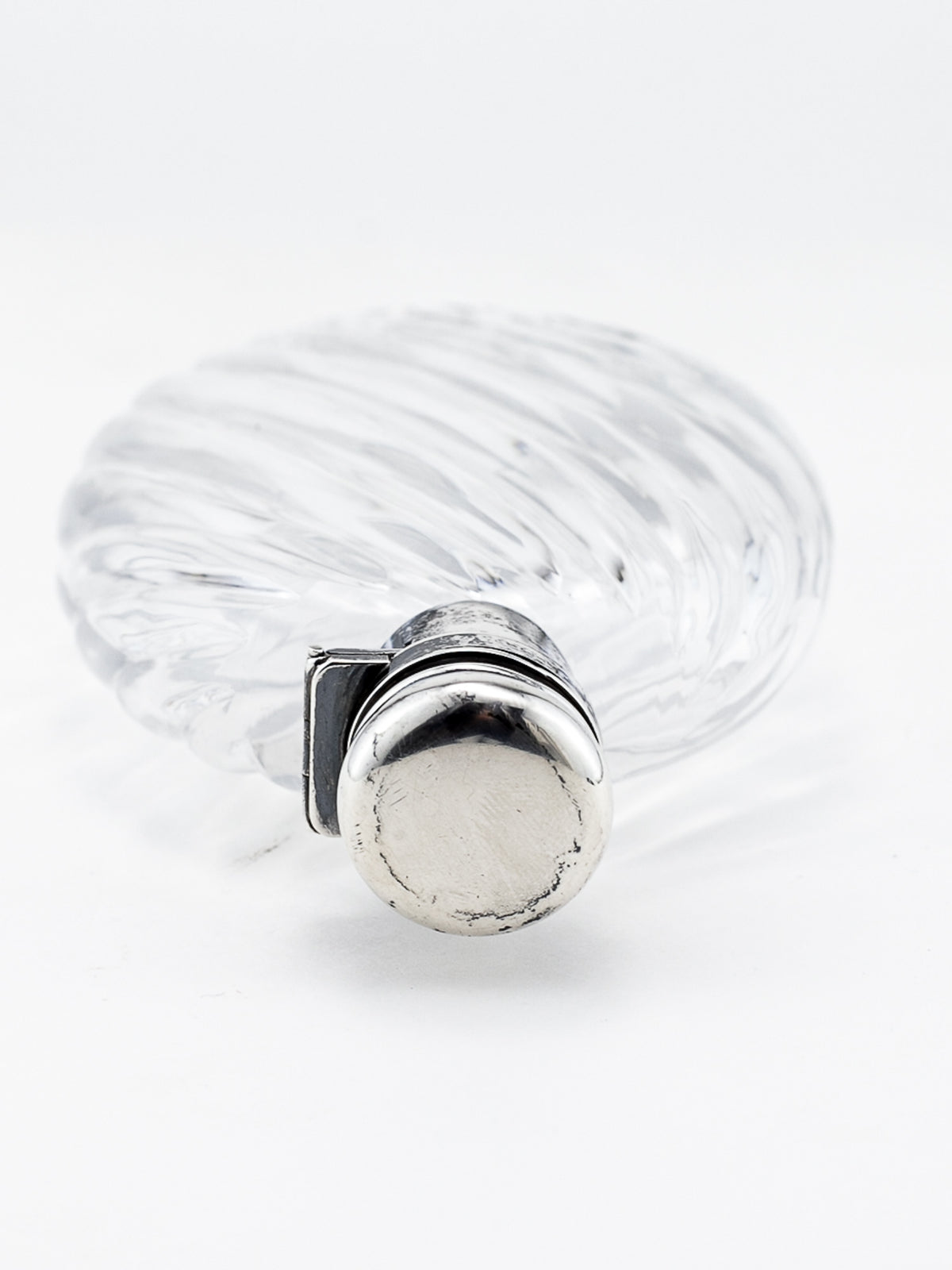 S. Mordan & Co. Sterling Silver &amp; Ribbed Glass Flask, 1890–1891