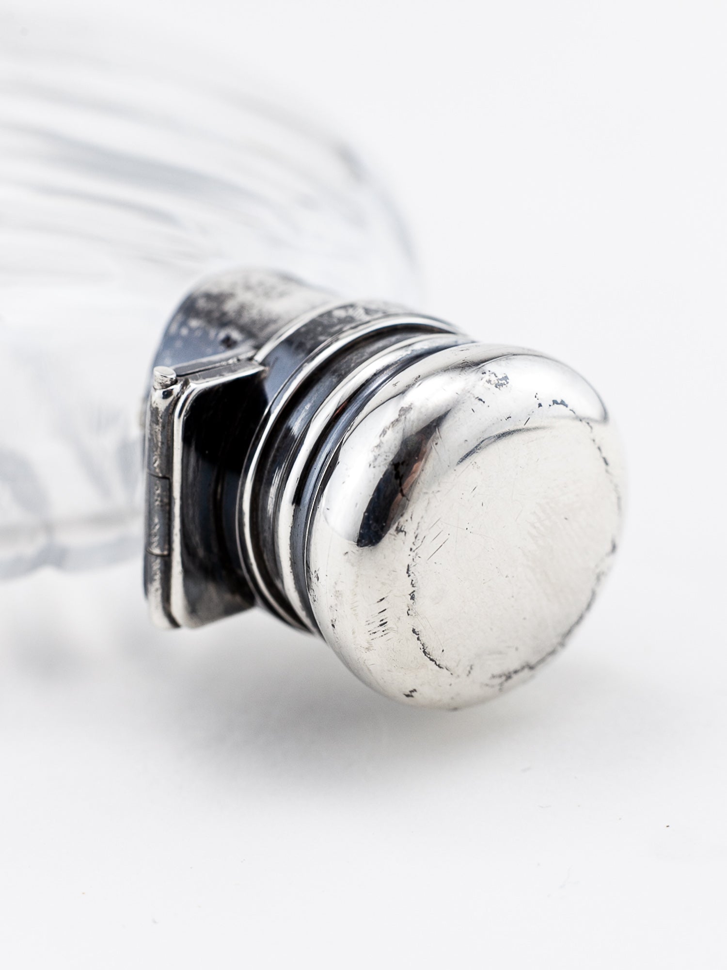 S. Mordan & Co. Sterling Silver &amp; Ribbed Glass Flask, 1890–1891
