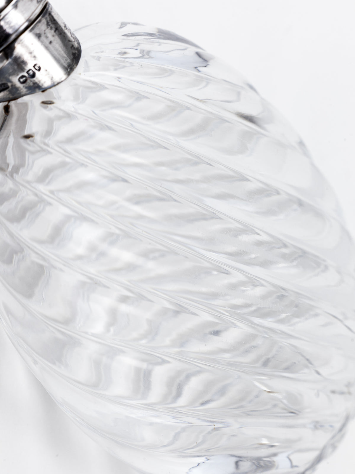 S. Mordan & Co. Sterling Silver &amp; Ribbed Glass Flask, 1890–1891