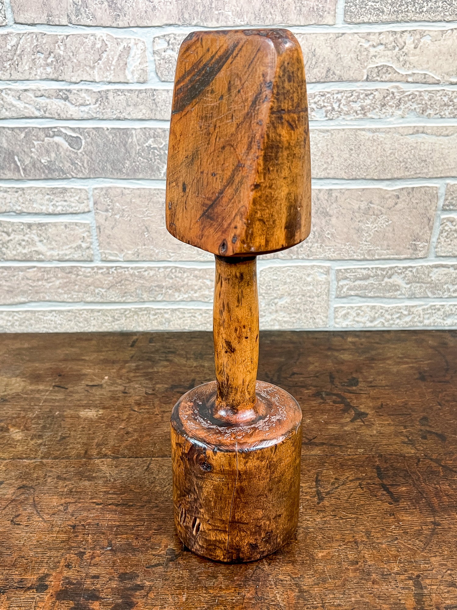 Antique Large Wooden Iron Foundry Sand Casting Tamper Tool