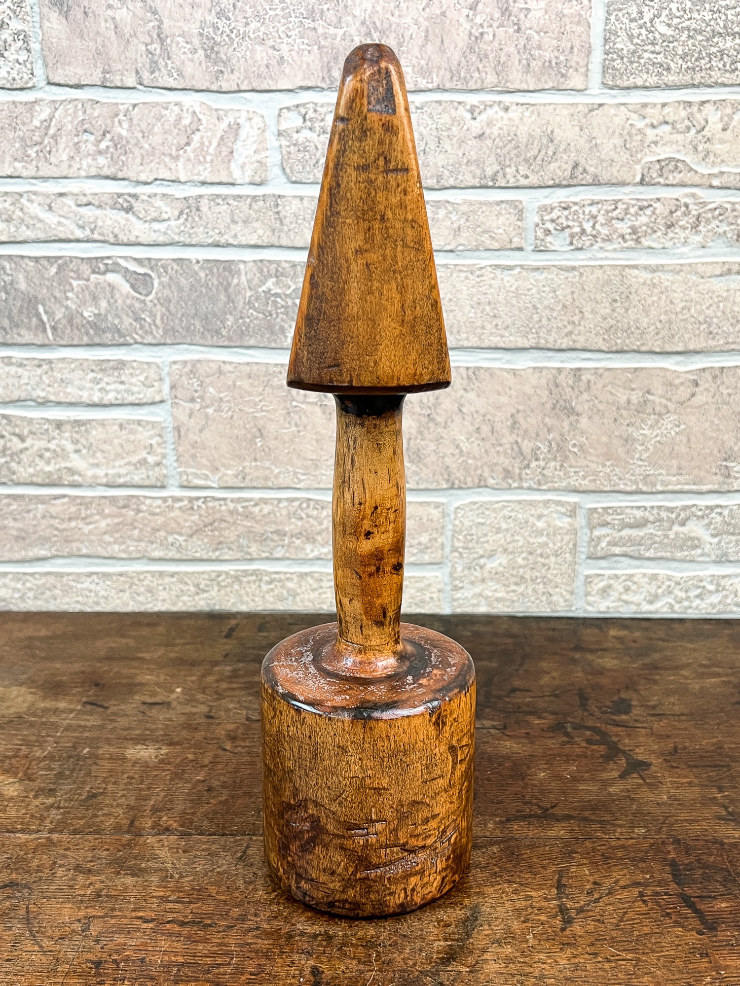 Antique Large Wooden Iron Foundry Sand Casting Tamper Tool