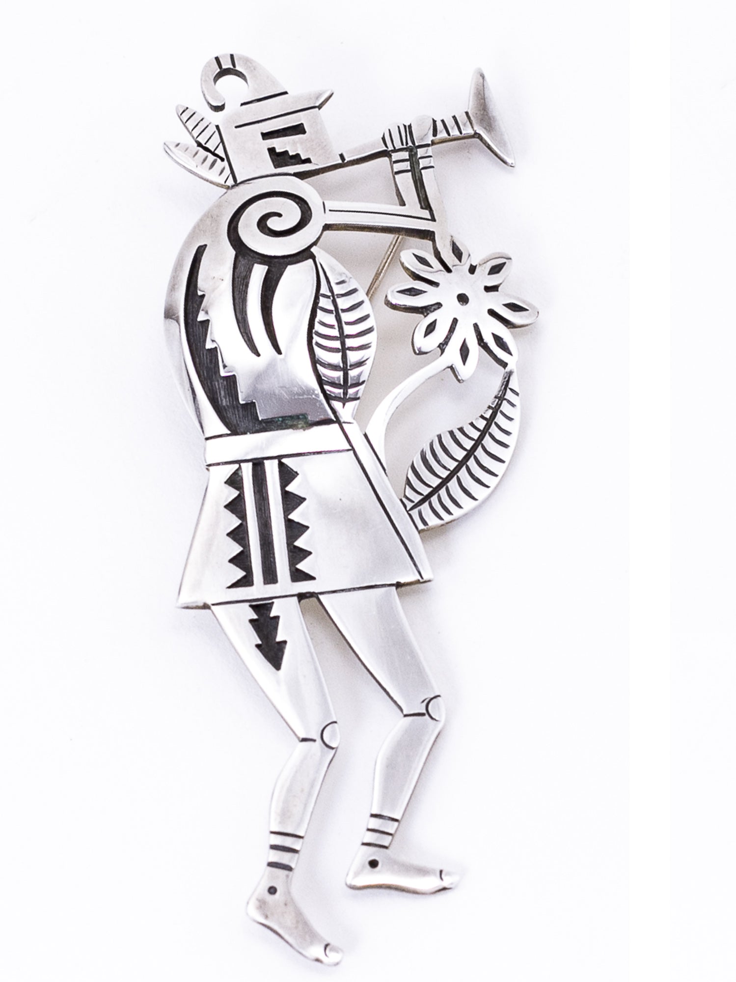 Sterling Silver Kokopelli Brooch and Pendant by Kopavi