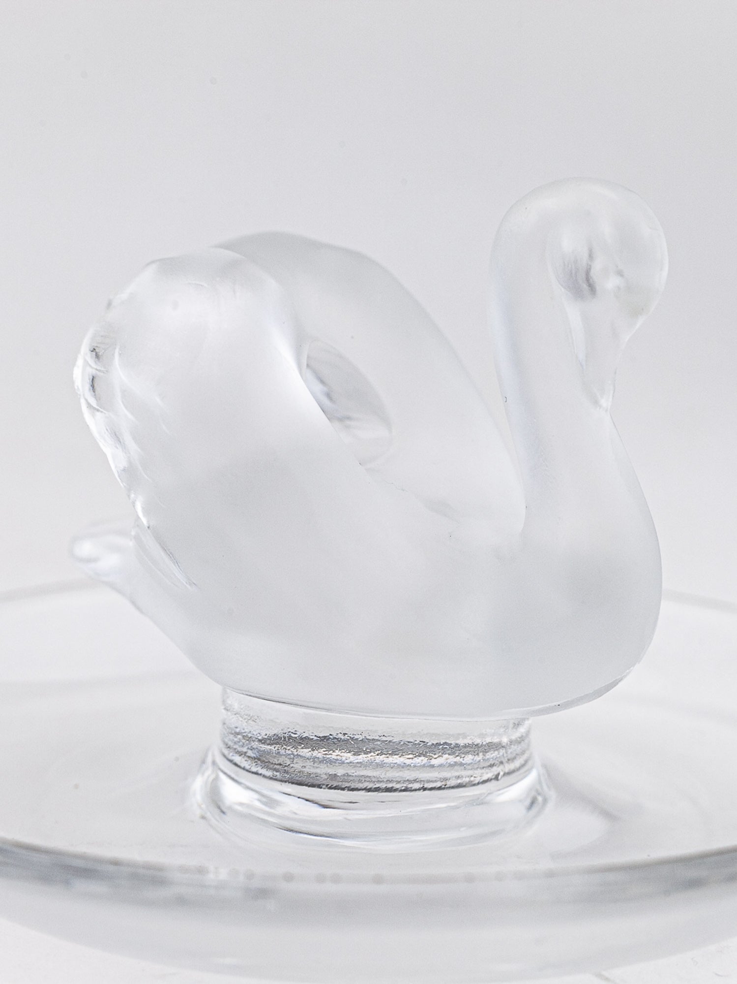Lalique Crystal Swan Ring Holder