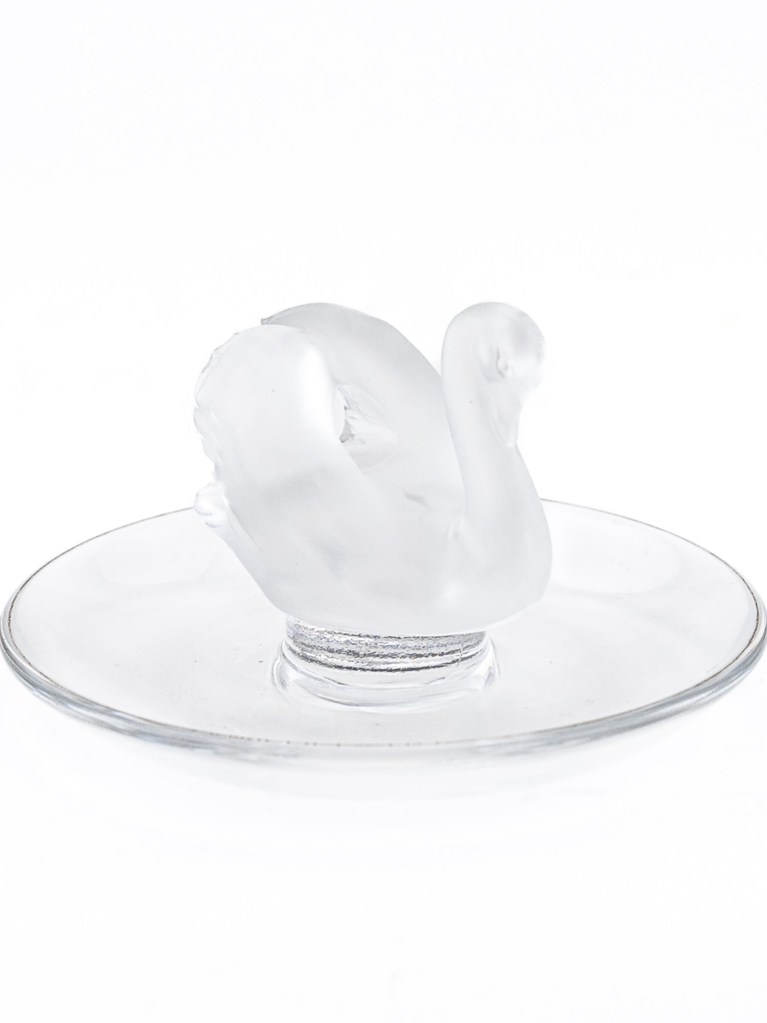 Lalique Crystal Swan Ring Holder