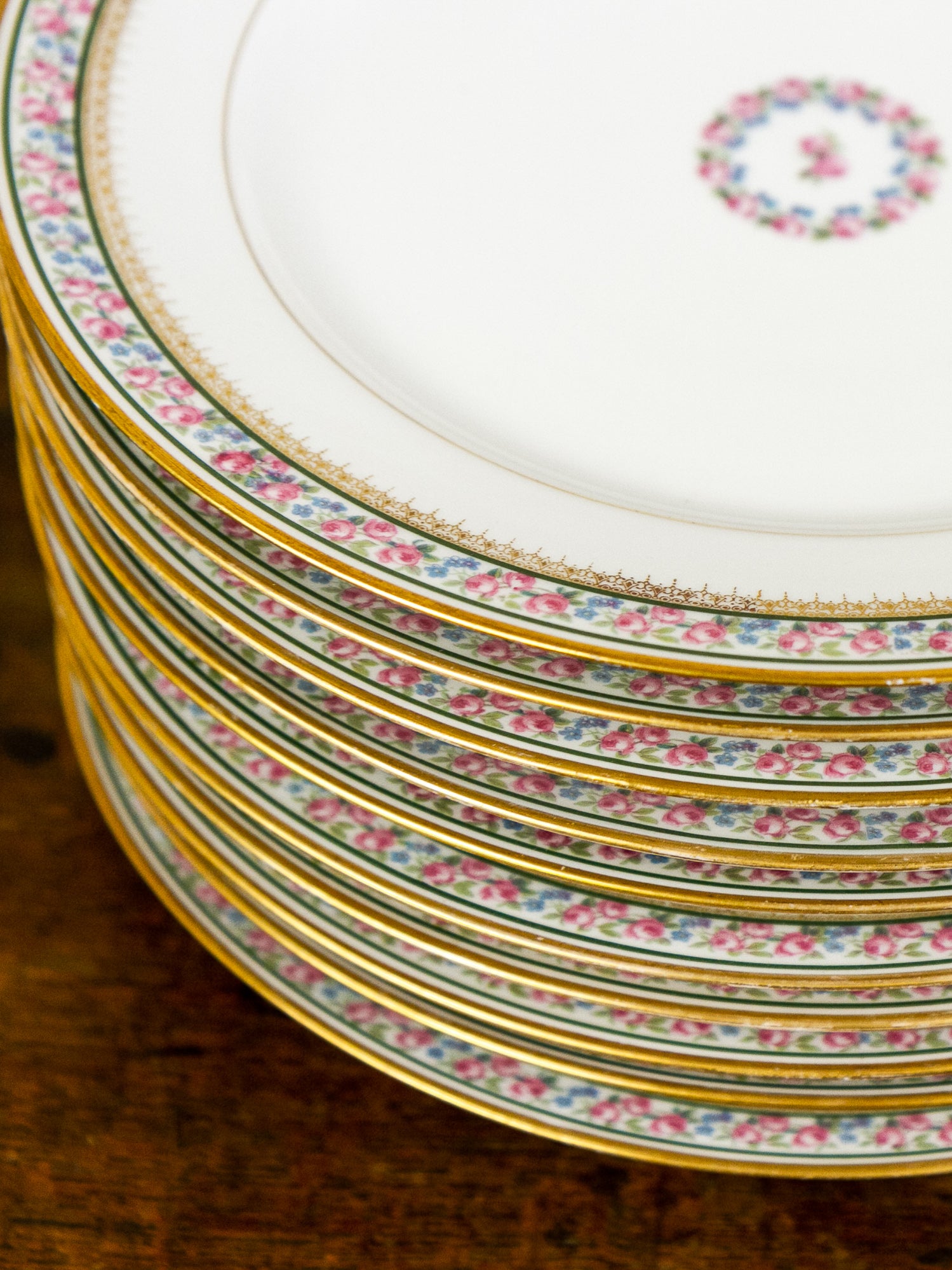 Set of Ten GDA Limoges Dinner Plates for Bailey, Banks & Biddle