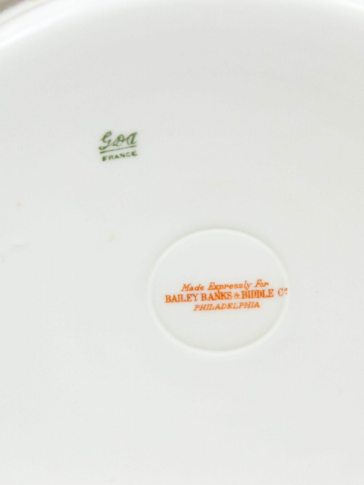 Set of Ten GDA Limoges Dinner Plates for Bailey, Banks & Biddle