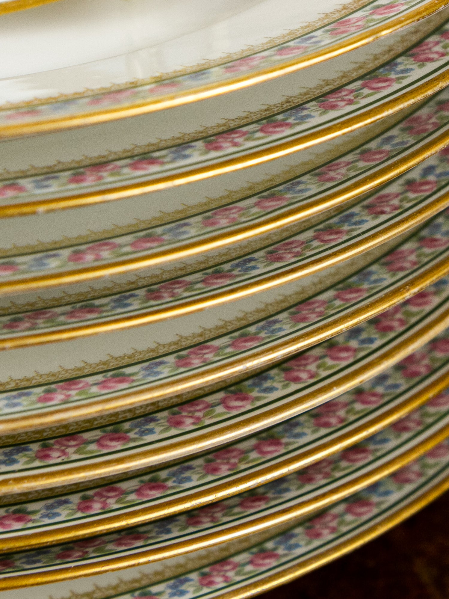 Set of Ten GDA Limoges Dinner Plates for Bailey, Banks & Biddle