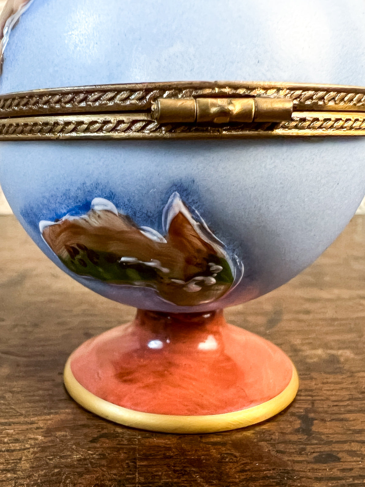 Gérard Ribierre Limoges Millennium Globe Trinket Box with Four Bears, 1999–2000
