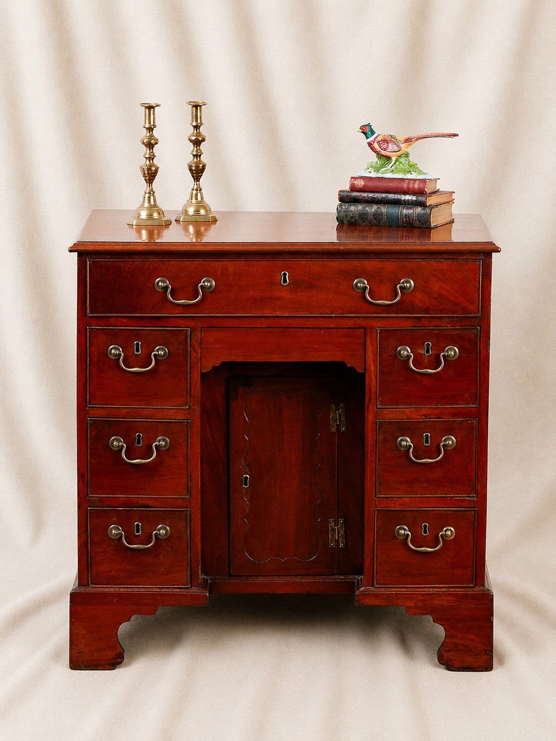 18th Century Georgian Mahogany Small Kneehole Desk