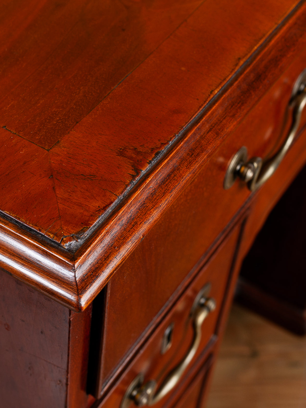 18th Century Georgian Mahogany Small Kneehole Desk