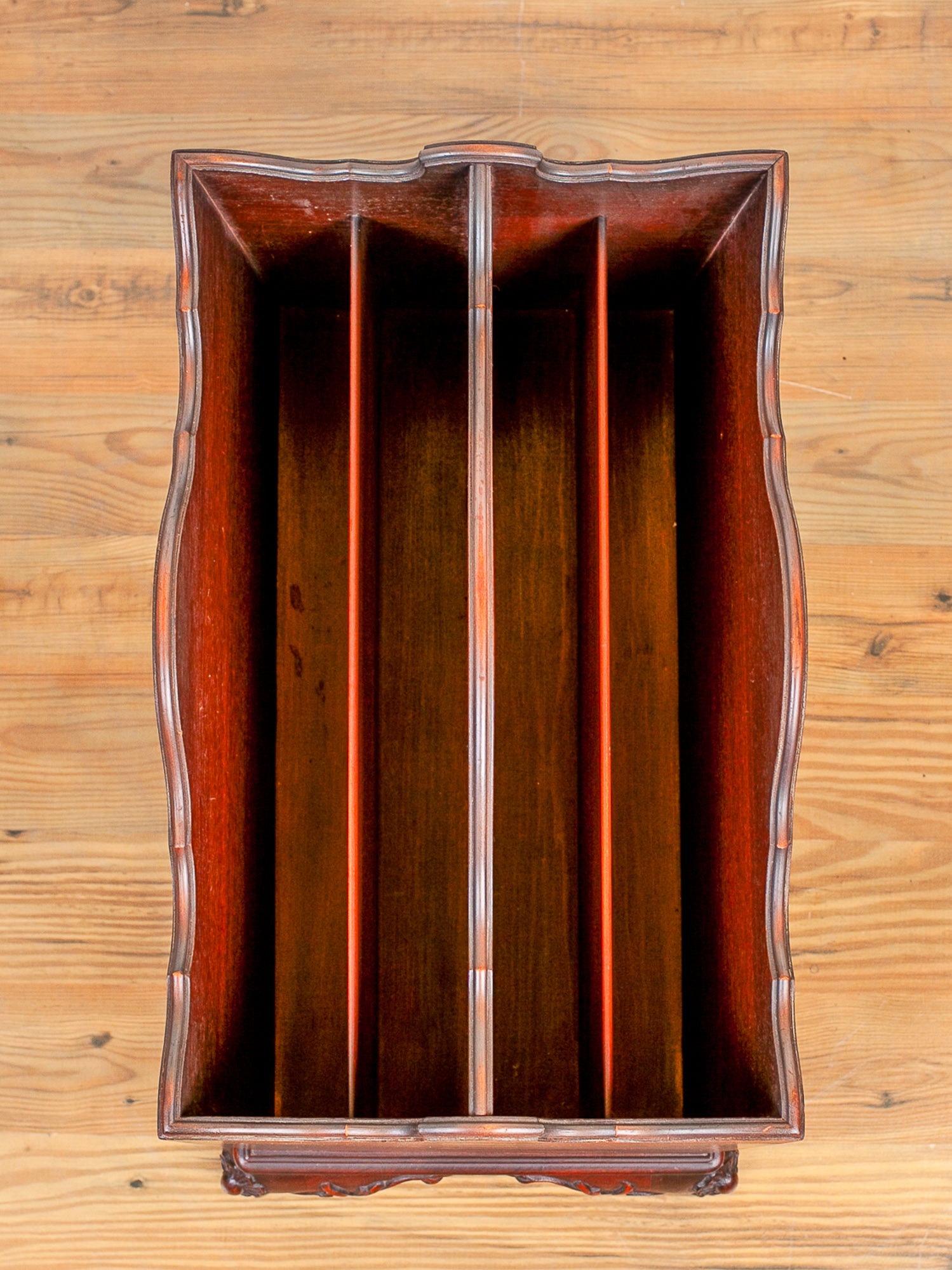Imperial Furniture Company Mahogany Canterbury Magazine Rack